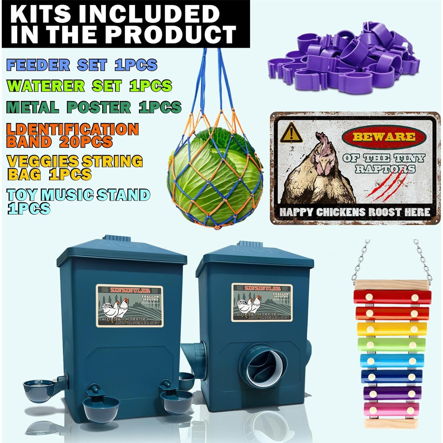 Comedero Automático ZINZINULER 7.26 kg y Bebedero 11.36 L