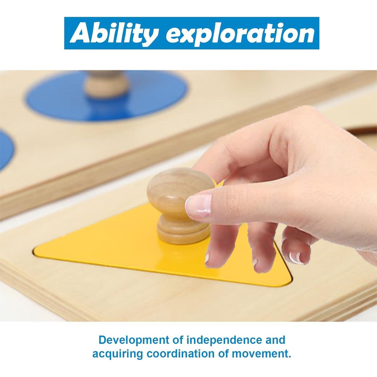 Rompecabezas Montessori de Madera 3 Piezas para Niños