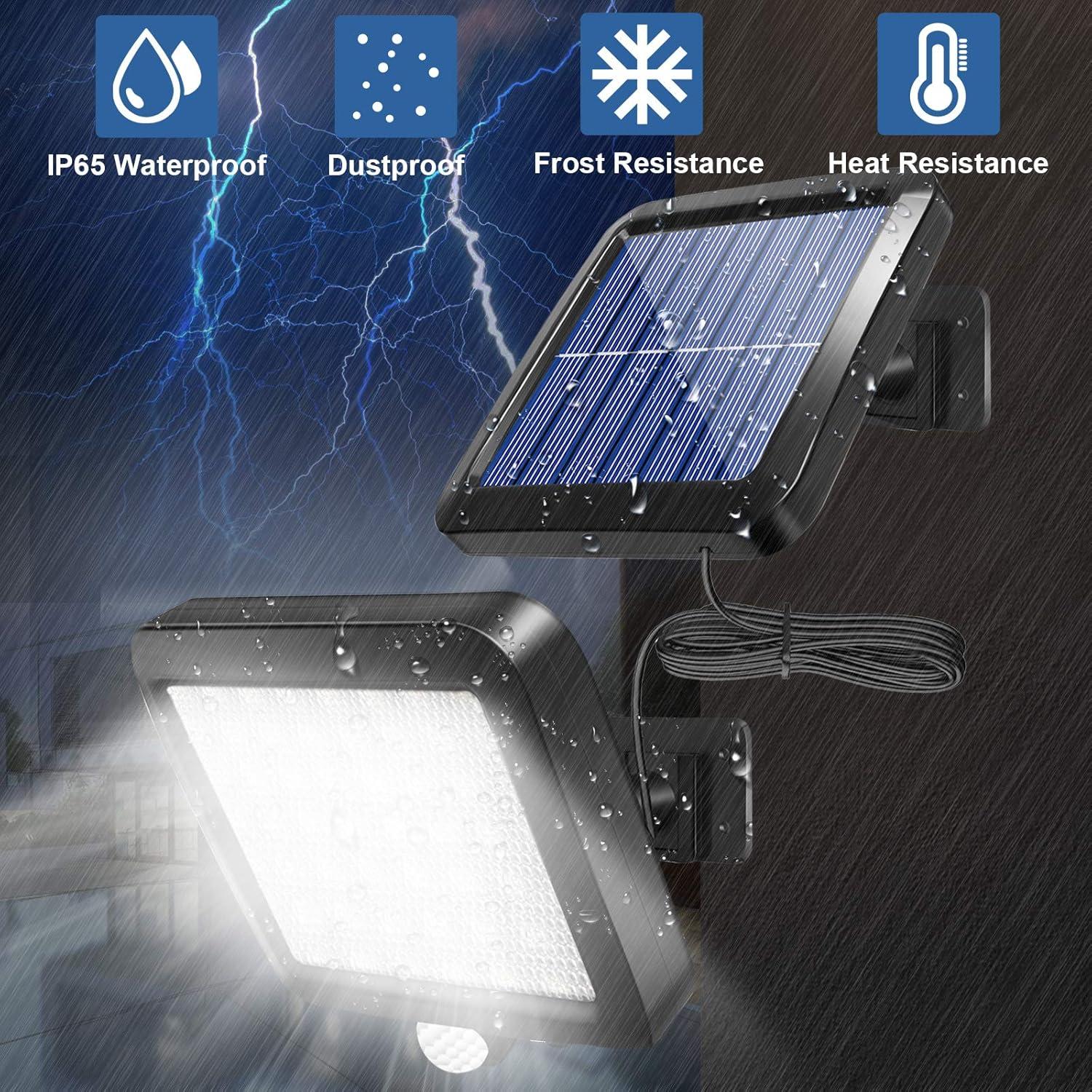 Luz Solar de Pared Shuniu 56 LEDs IP65 con Sensor de Movimiento