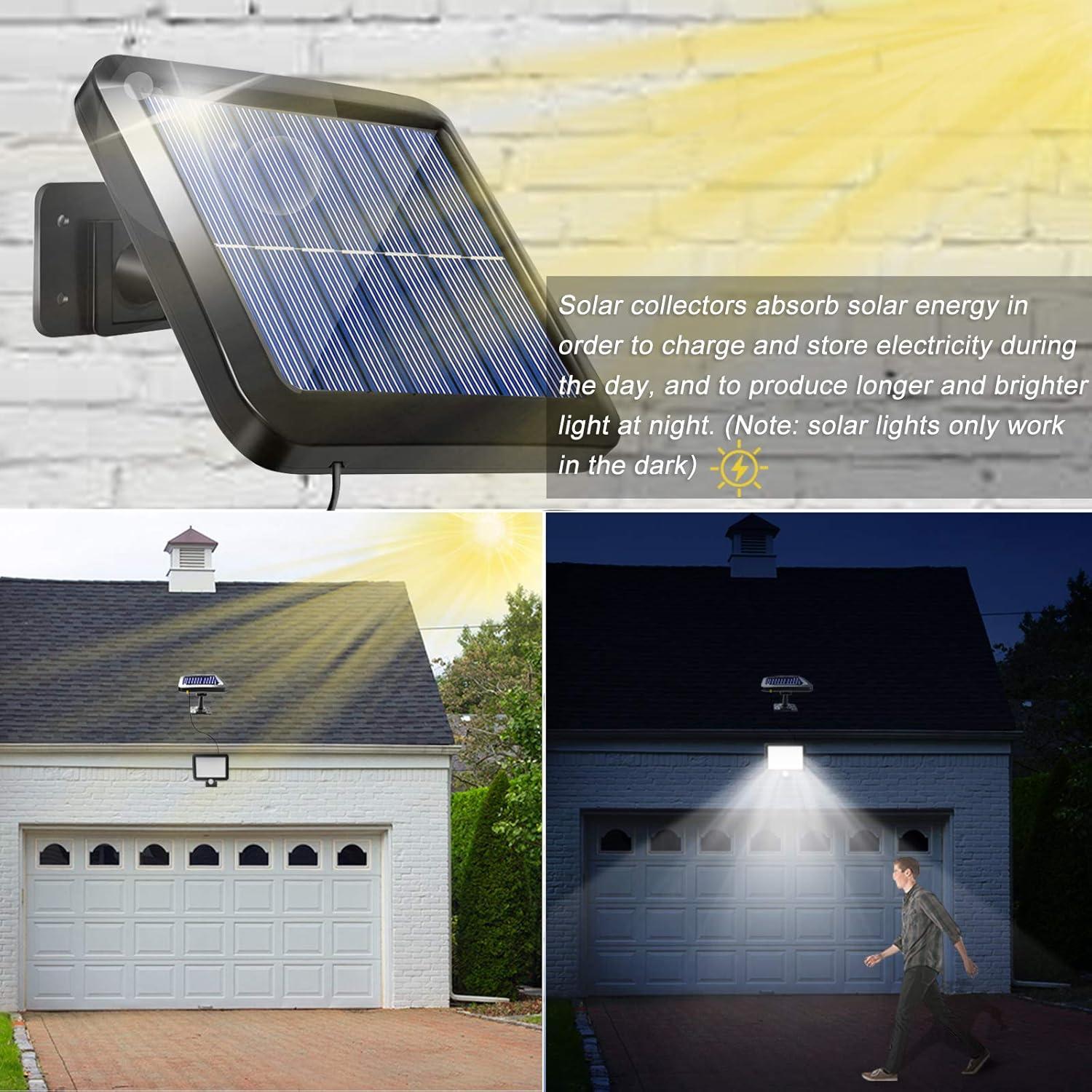 Luz Solar de Pared Shuniu 56 LEDs IP65 con Sensor de Movimiento