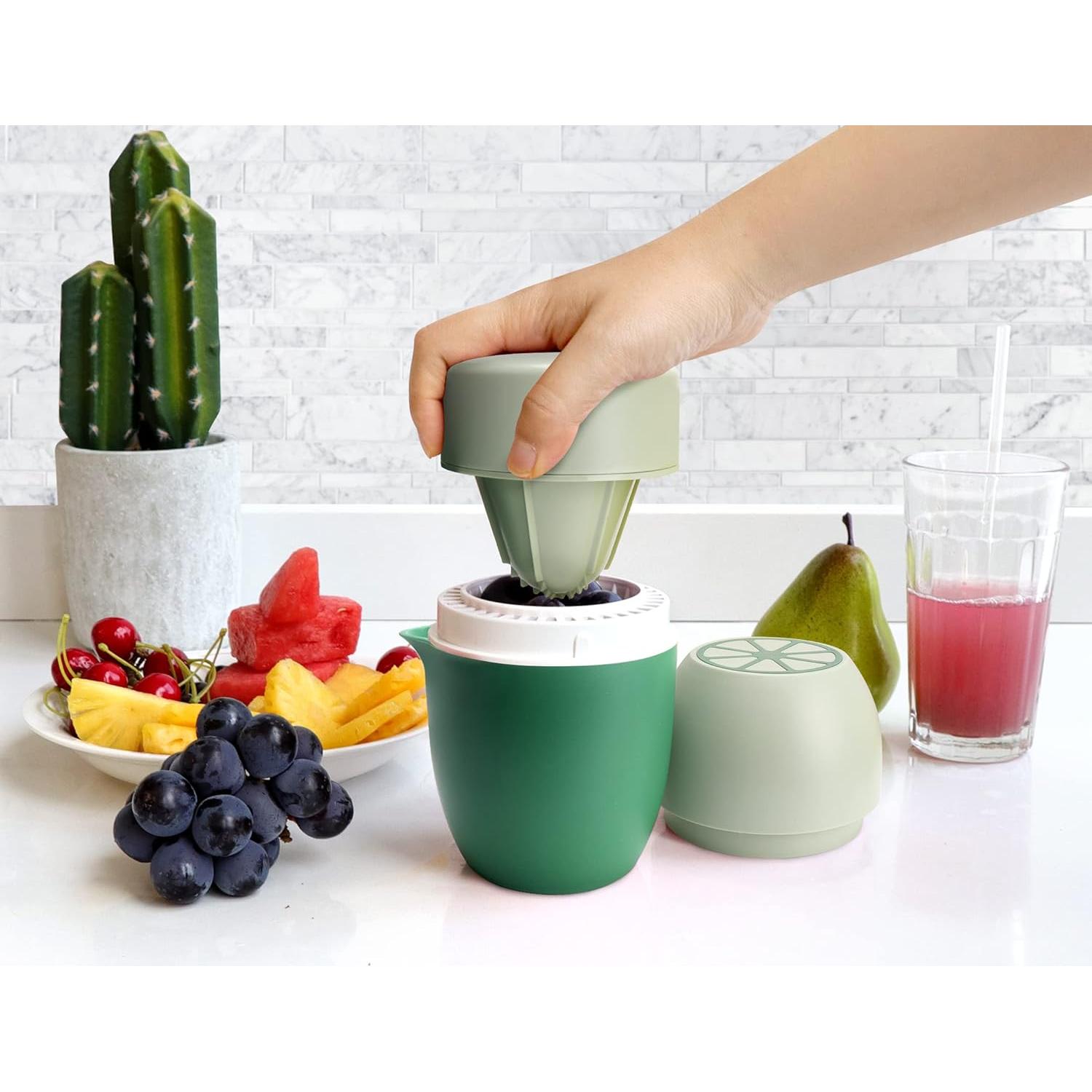 Exprimidor Manual Lechin Verde 480ml para Cítricos y Más