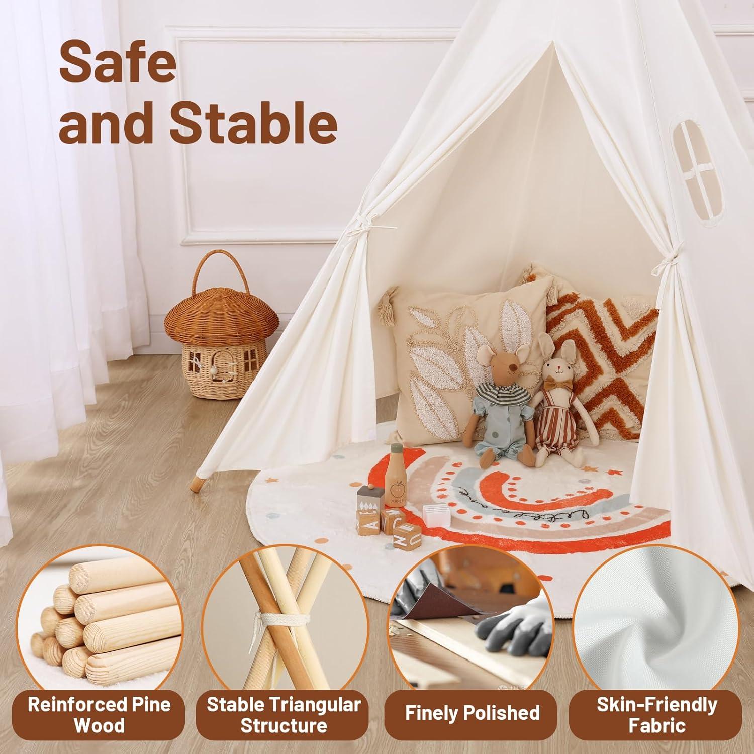 Tienda Teepee para Niños Wisdom - Casa de Juego Interior y Exterior