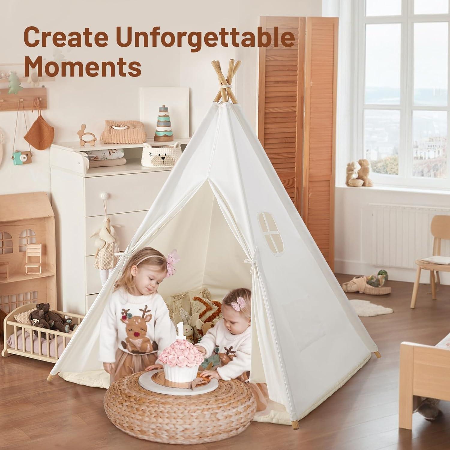 Tienda Teepee para Niños Wisdom - Casa de Juego Interior y Exterior