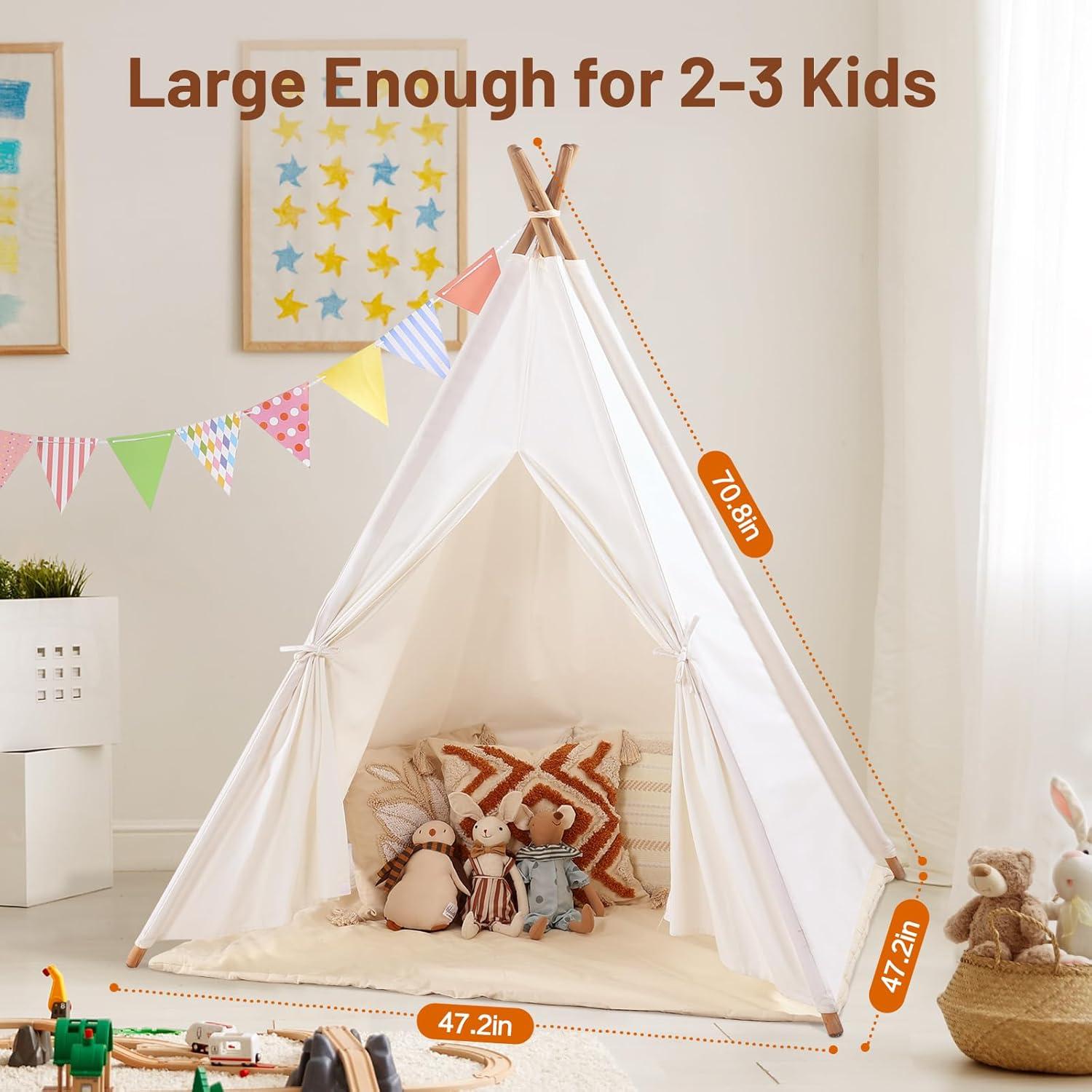 Tienda Teepee para Niños Wisdom - Casa de Juego Interior y Exterior