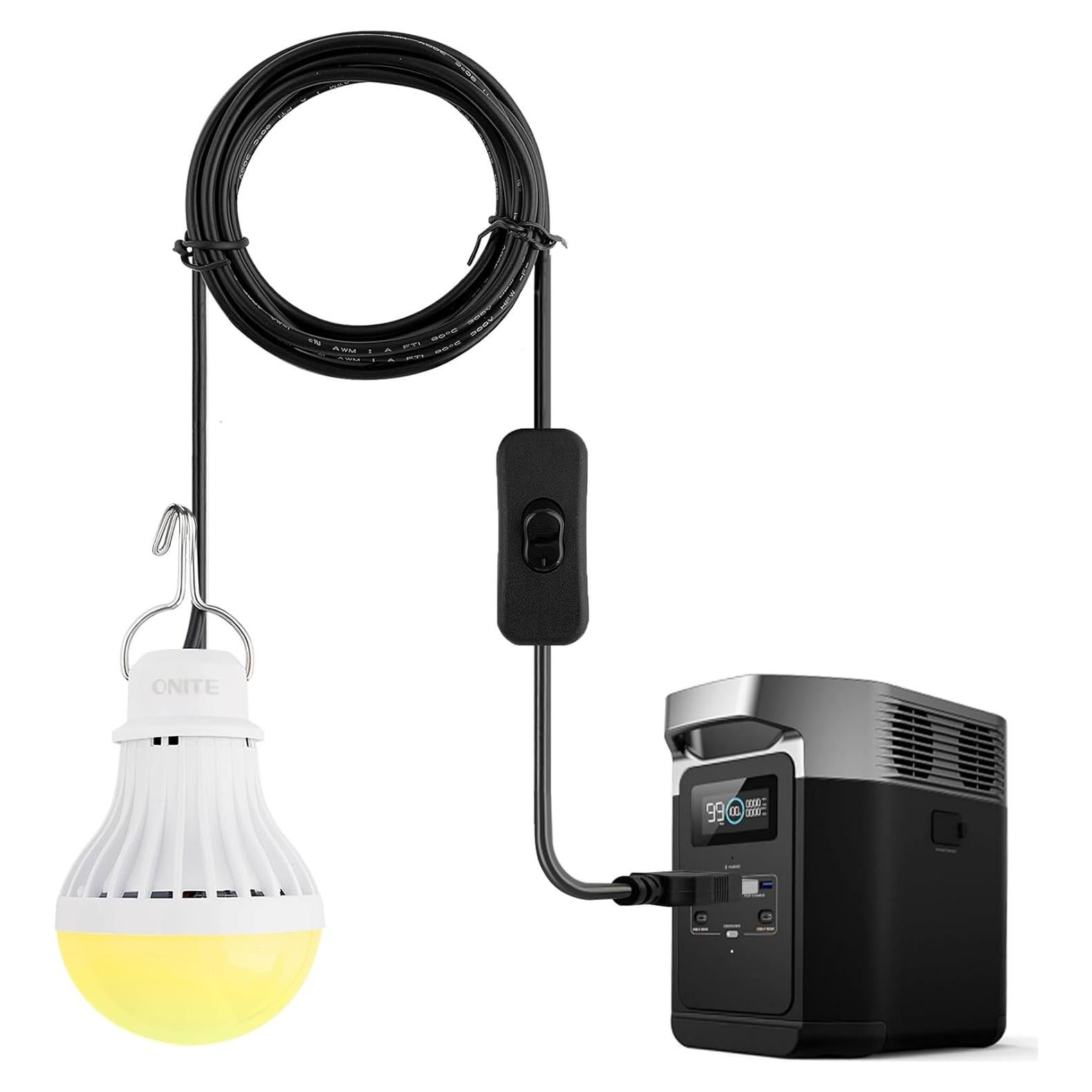 Bombilla LED USB Onite 5W, luz cálida 2700K, 2.56m