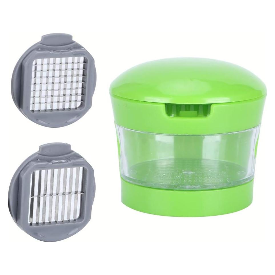 Picador de Ajo Manual Zerodis Verde 7.2 cm 2 cuchillas