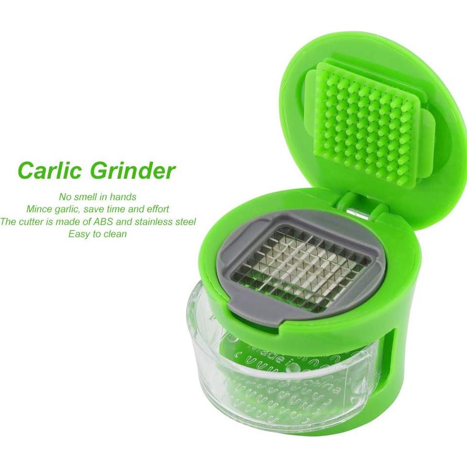 Picador de Ajo Manual Zerodis Verde 7.2 cm 2 cuchillas