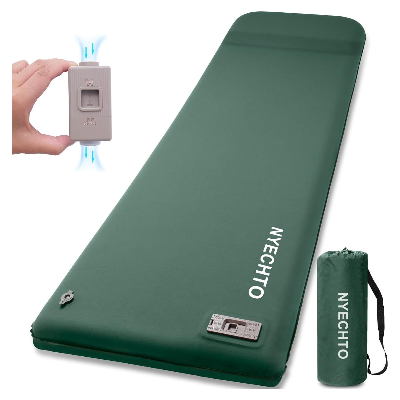 Colchoneta Autoinflable NYECHTO DK-GN Verde 7.9 cm Camping