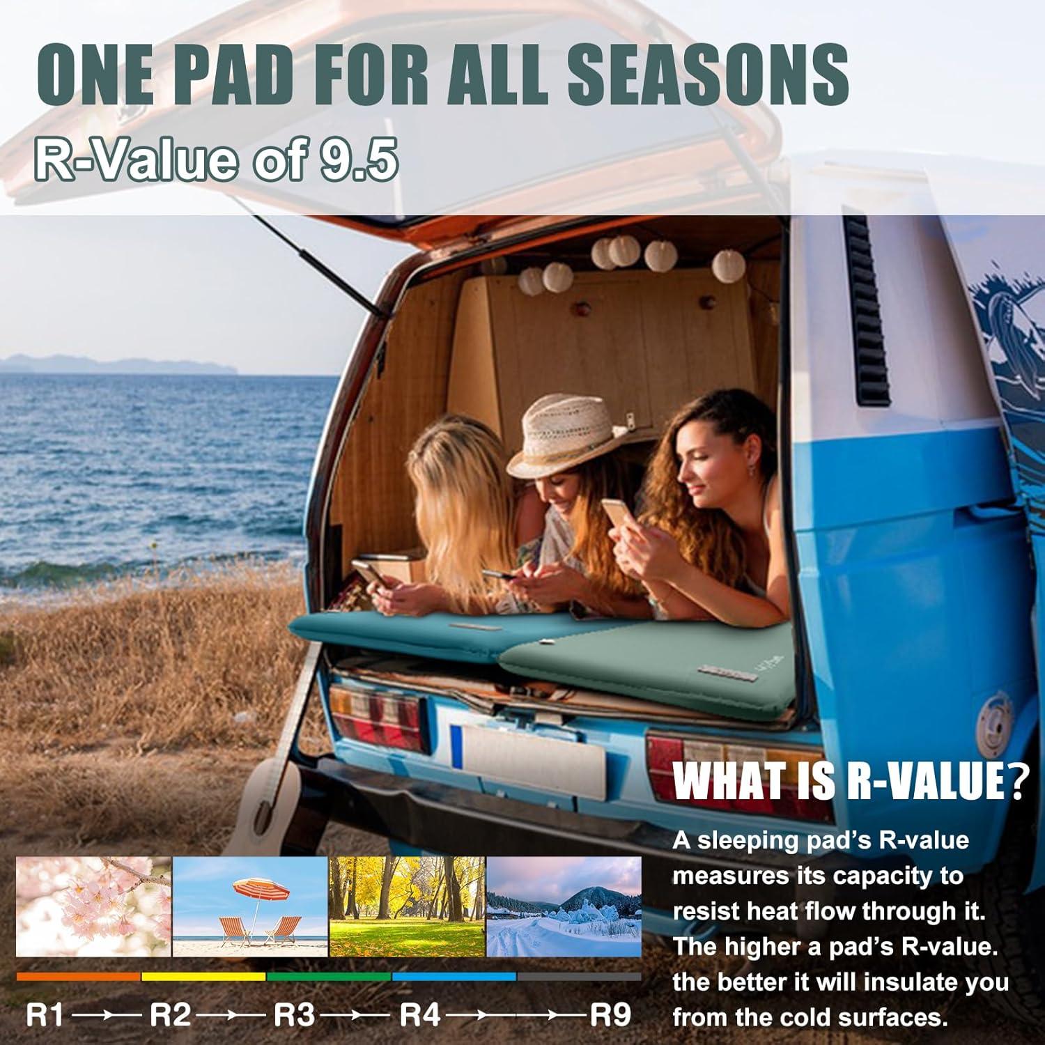 Colchoneta Autoinflable NYECHTO DK-GN Verde 7.9 cm Camping