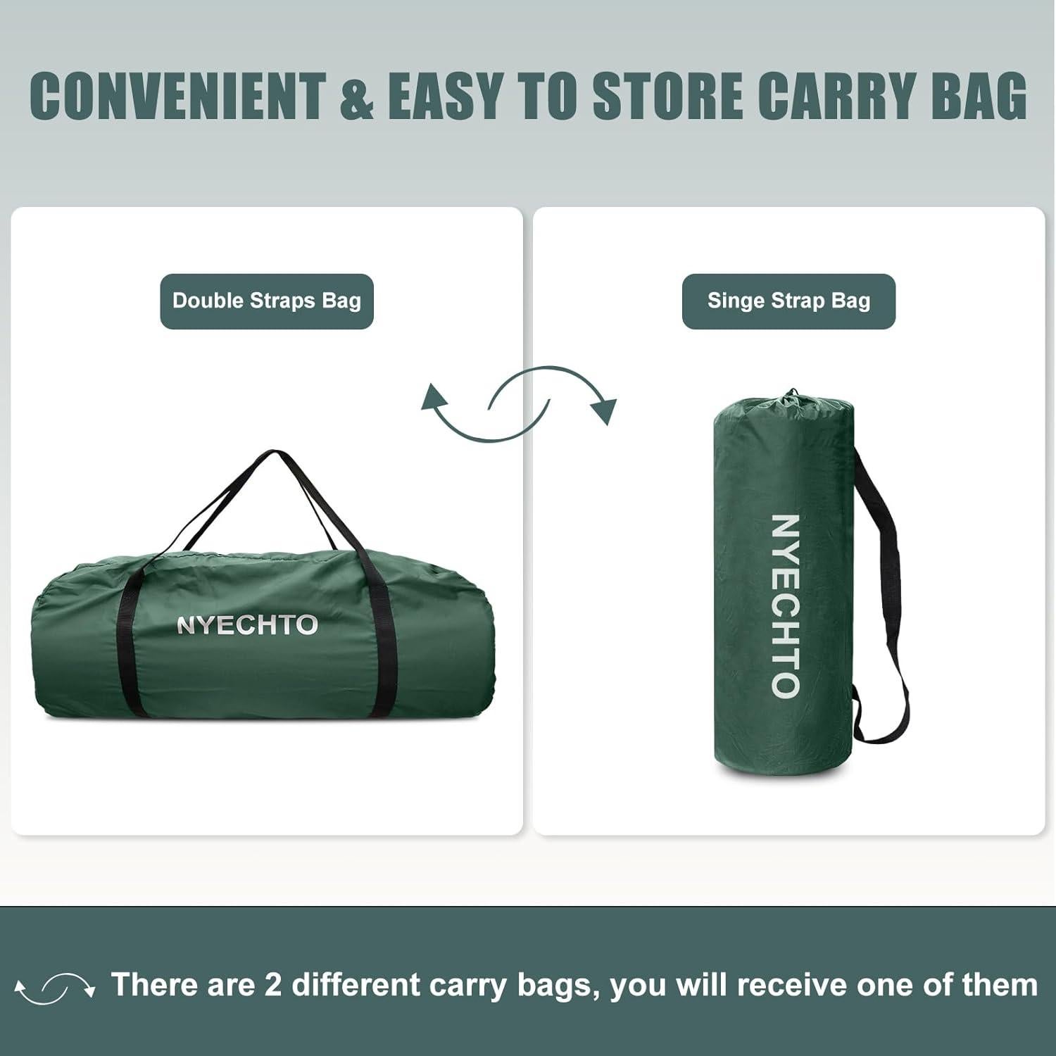 Colchoneta Autoinflable NYECHTO DK-GN Verde 7.9 cm Camping