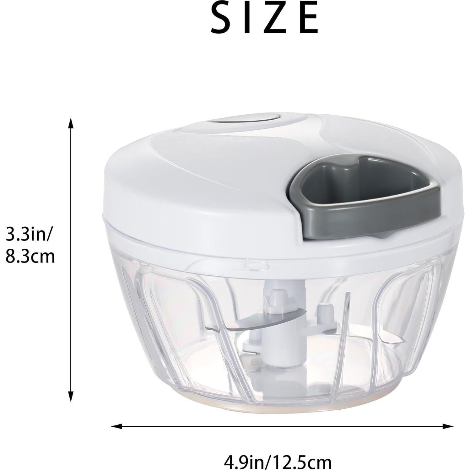 Picador de Alimentos Manual Ourokhome 500 ml Blanco