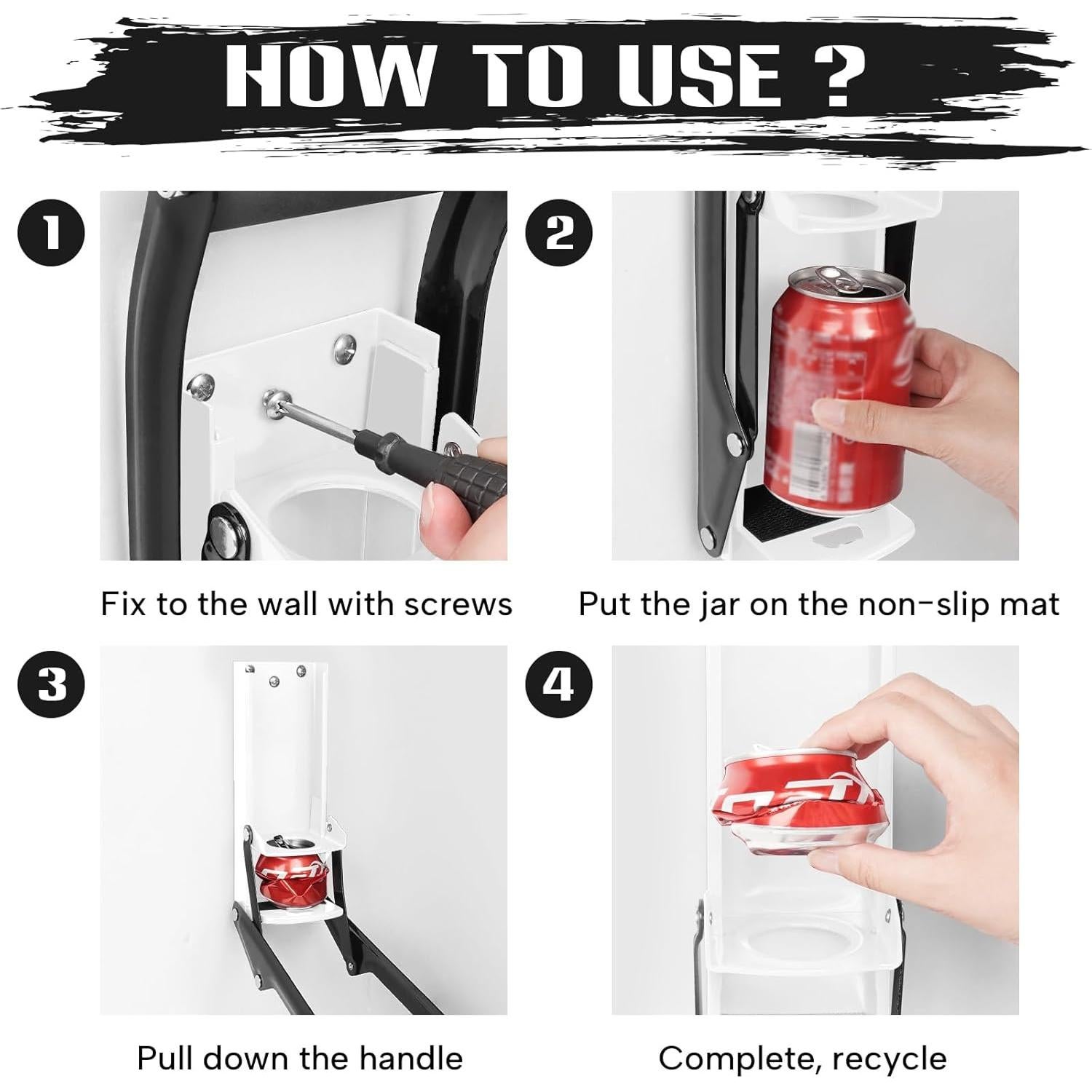 Trituradora de Latas GYE A1 Montada en Pared 1,14 kg
