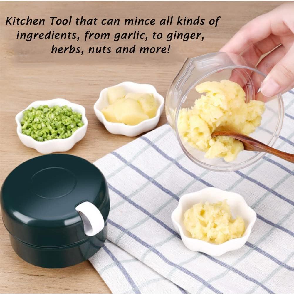 Picador de Ajo Manual AKOAK 170 ml, Acero Inoxidable