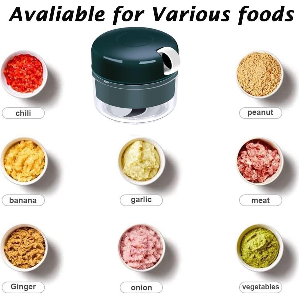 Picador de Ajo Manual AKOAK 170 ml, Acero Inoxidable