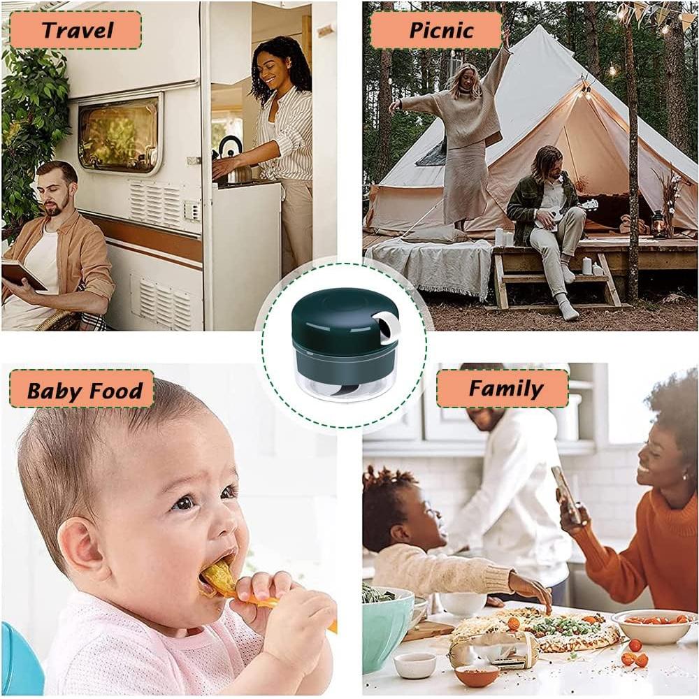 Picador de Ajo Manual AKOAK 170 ml, Acero Inoxidable