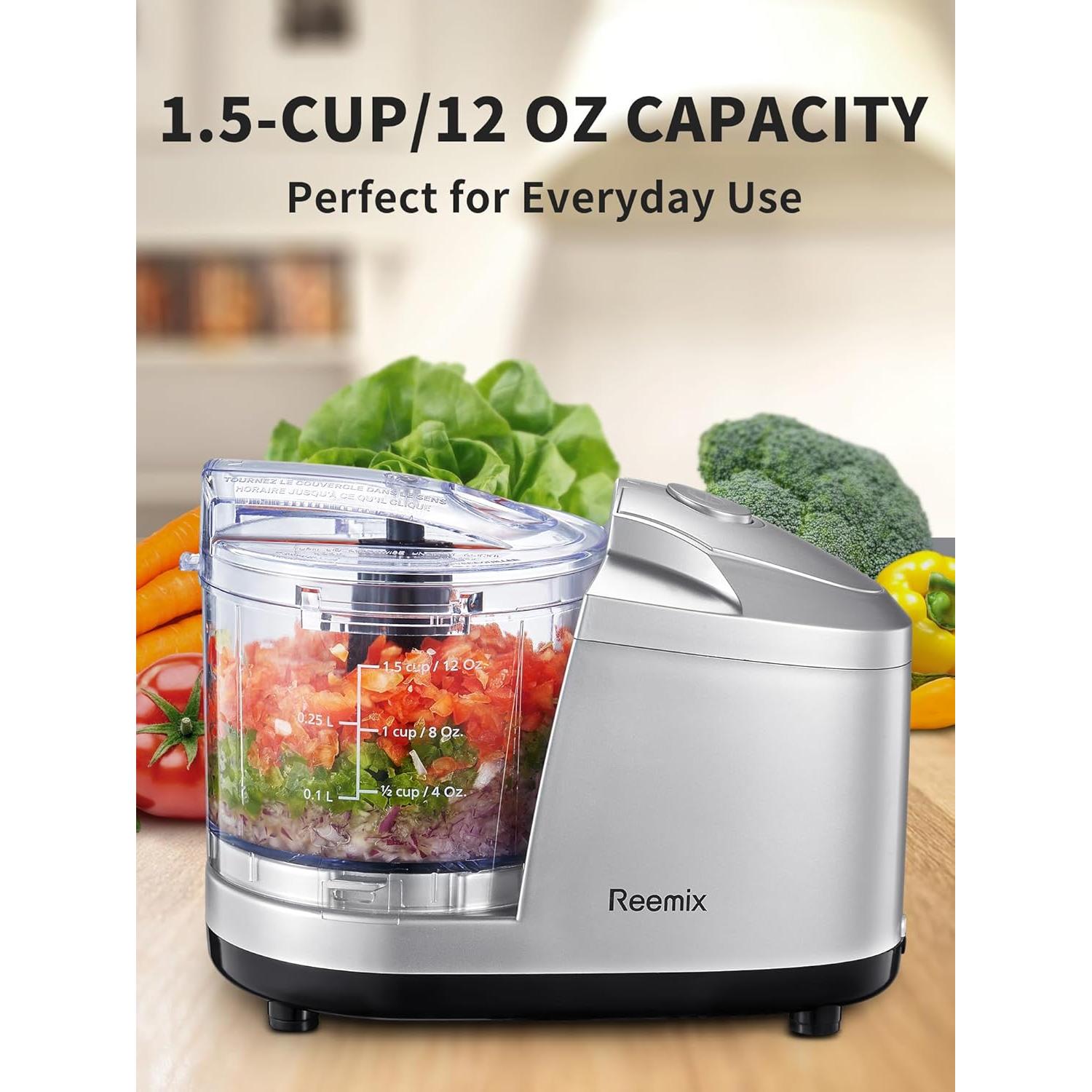 Picadora eléctrica Reemix GMC006 1.5 tazas 100W acero