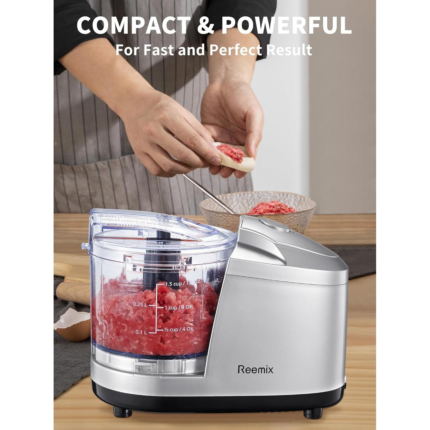 Picadora eléctrica Reemix GMC006 1.5 tazas 100W acero