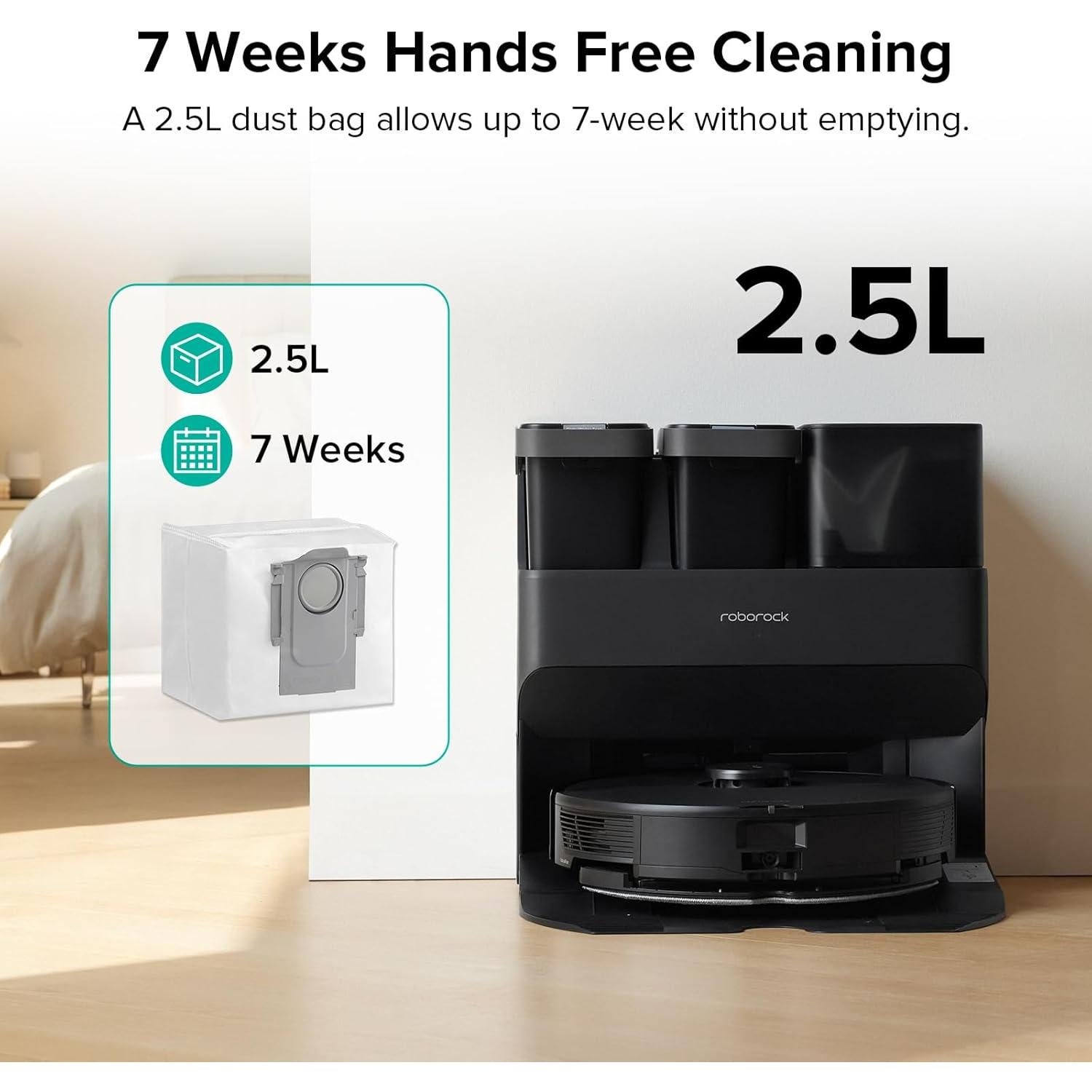 Bolsas Desechables Roborock para Aspiradora Robot S8 Pro Ultra - 6 Piezas