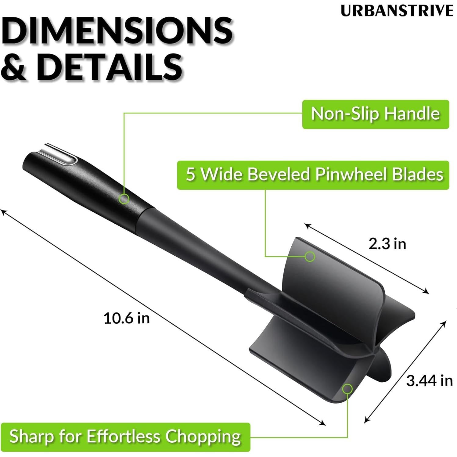 Picador de Carne Urbanstrive JBQ-HEIS Antideslizante Negro