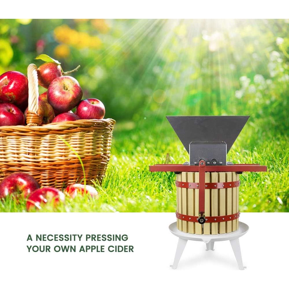 Trituradora de Frutas EJWOX 7L Manual Acero Inoxidable Rojo