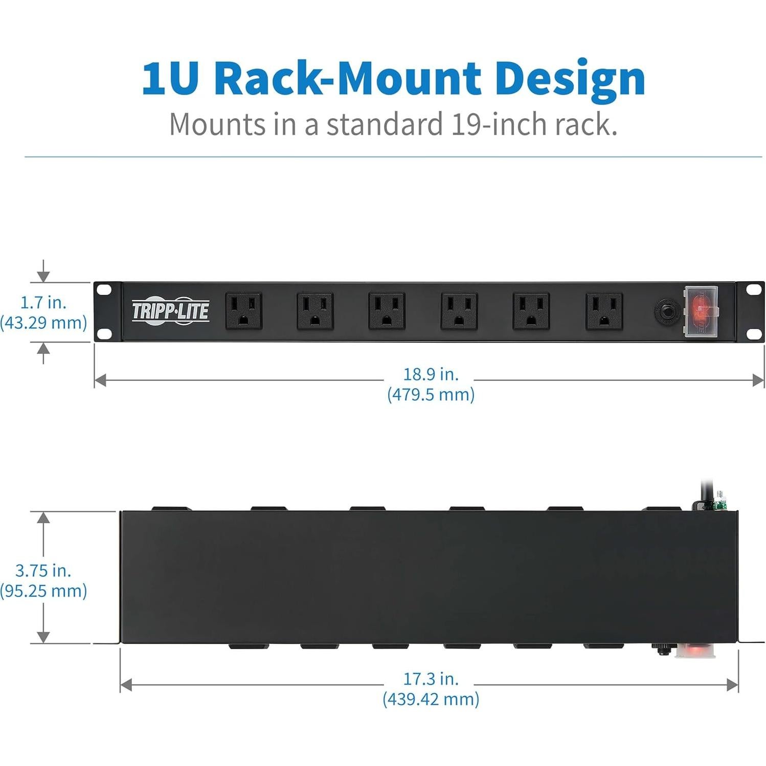 Regleta de Alimentación Tripp Lite 12 Salidas 1U 15A 4,57m