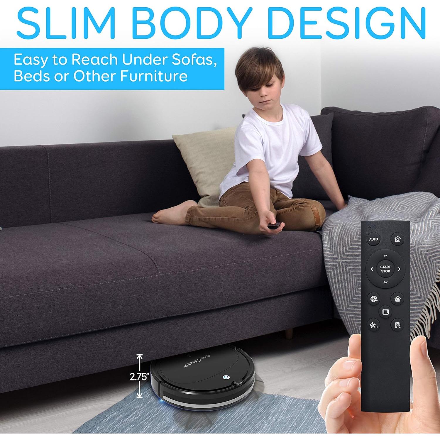 Aspiradora Robot SereneLife PUCRCX70 - 1200pa, 70 Min, Carga Automática