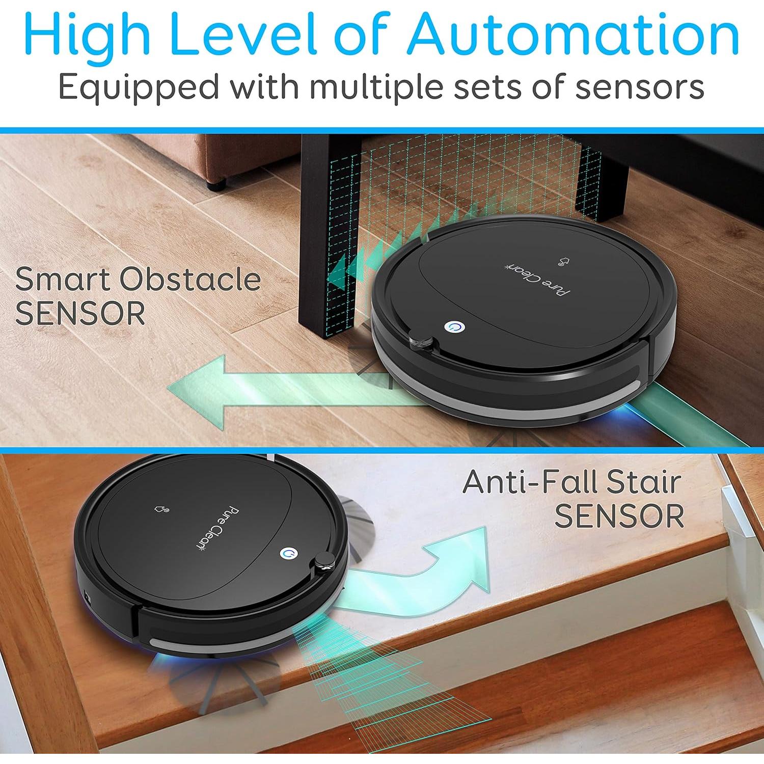 Aspiradora Robot SereneLife PUCRCX70 - 1200pa, 70 Min, Carga Automática