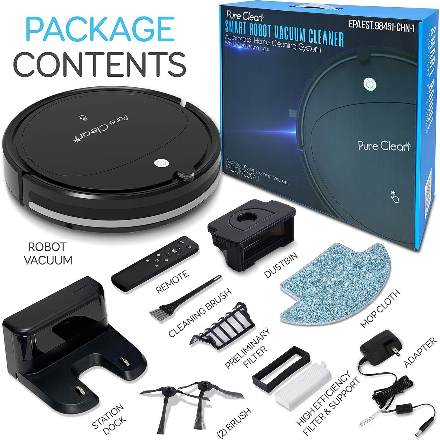 Aspiradora Robot SereneLife PUCRCX70 - 1200pa, 70 Min, Carga Automática