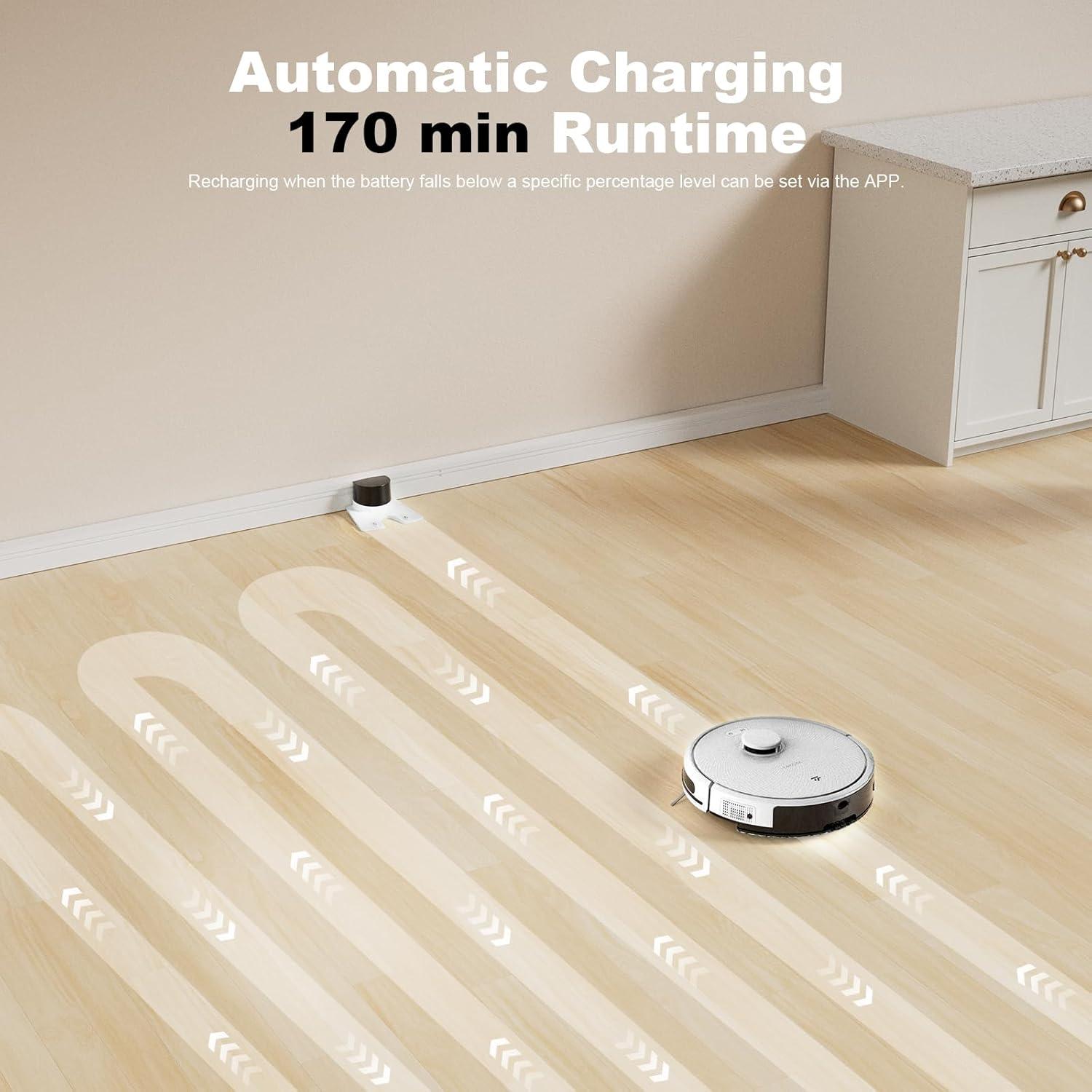 Aspiradora Robótica TECBOT S3 Pro 150min 4000Pa WiFi Blanco