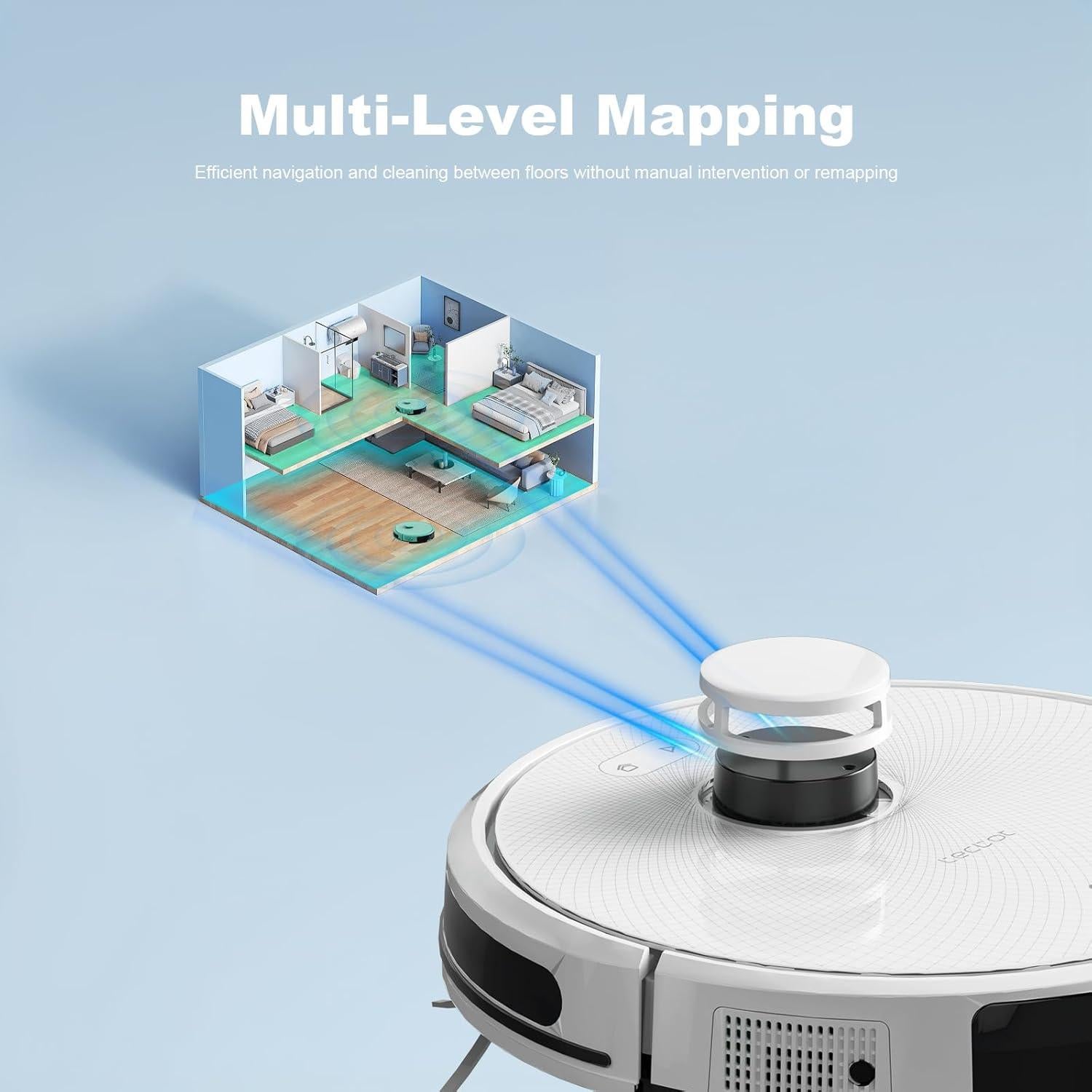 Aspiradora Robótica TECBOT S3 Pro 150min 4000Pa WiFi Blanco