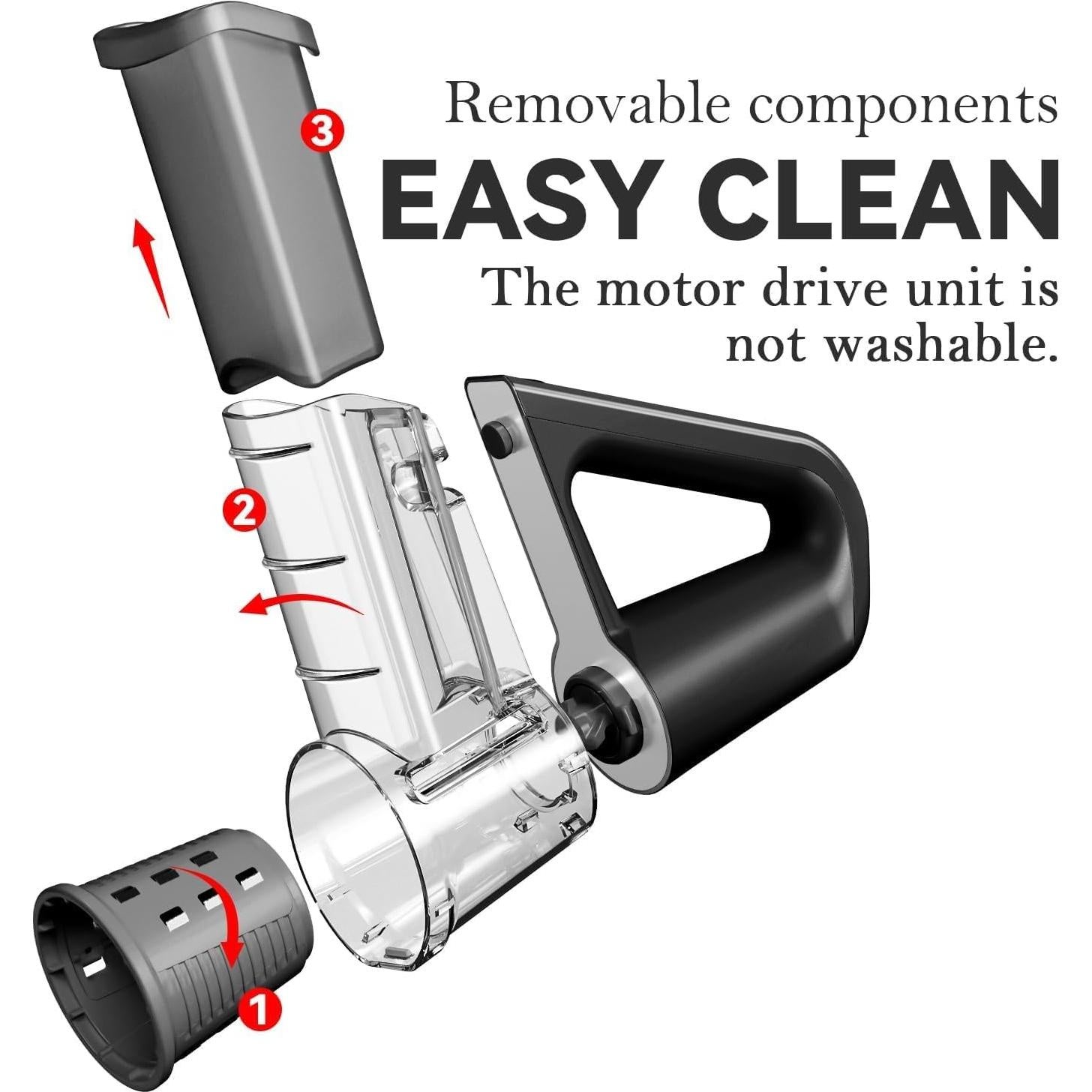 Cortador de Verduras Eléctrico KEOUKE 4 Cuchillas Portátil