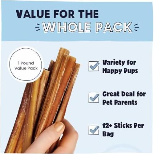 Pawstruck 5-20 cm Palitos de Carne de Res para Perros 1 kg