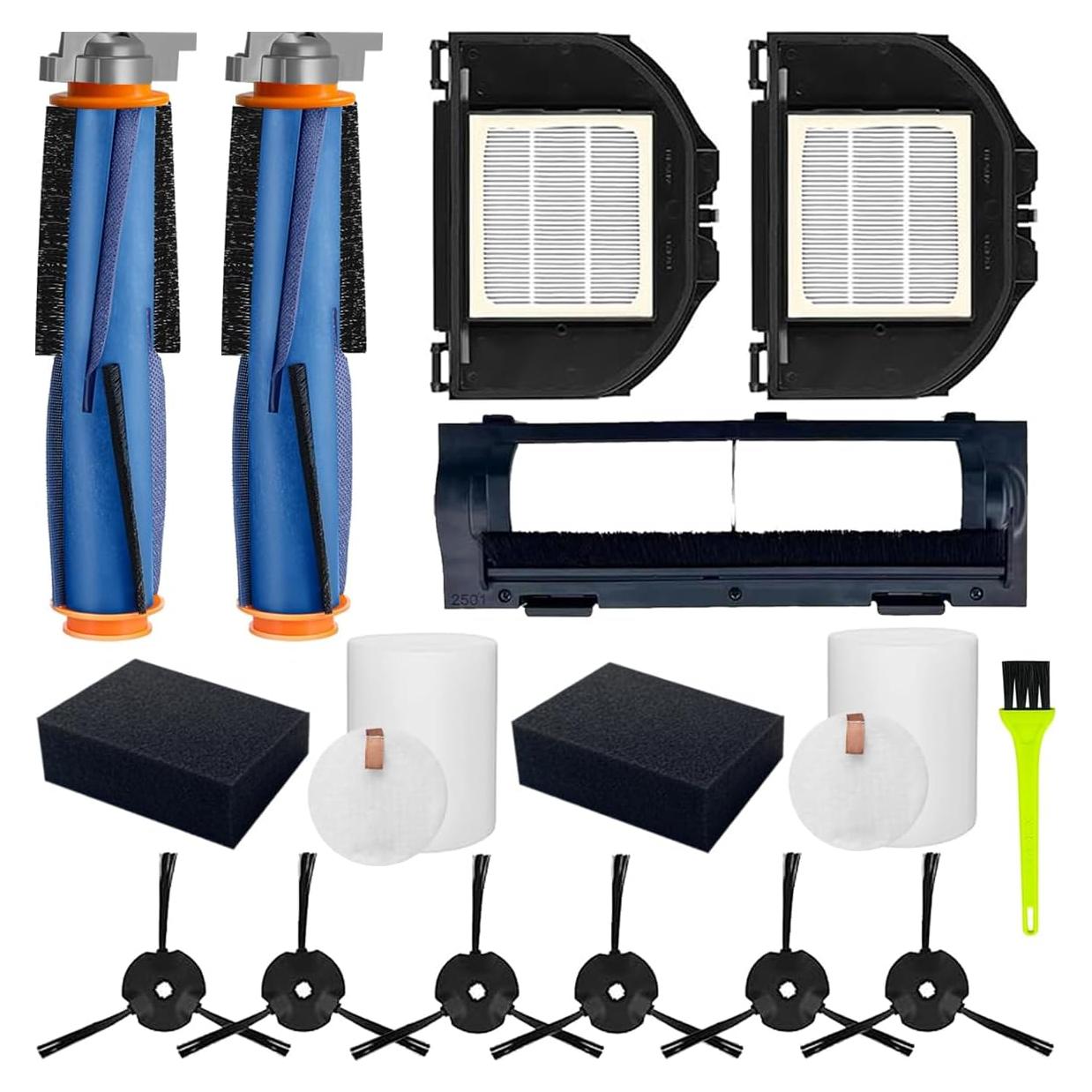 Replacement Parts Accessories for Shark Matrix AV2310AE/RV2310AE/UR2360S Ultra /UR2350AE,2 Main Brushes, 2 Dustbin Filters, 6 Side Brushes,2 Sets Foam Filters 1 Main Brush Cover