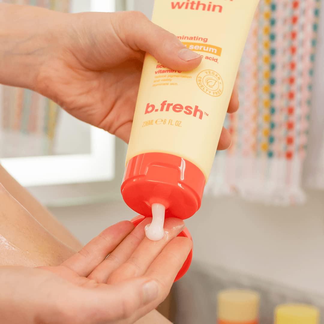 Suero Corporal Iluminador B.Tan 236.6 ml - Hidratante con Ácido Hialurónico