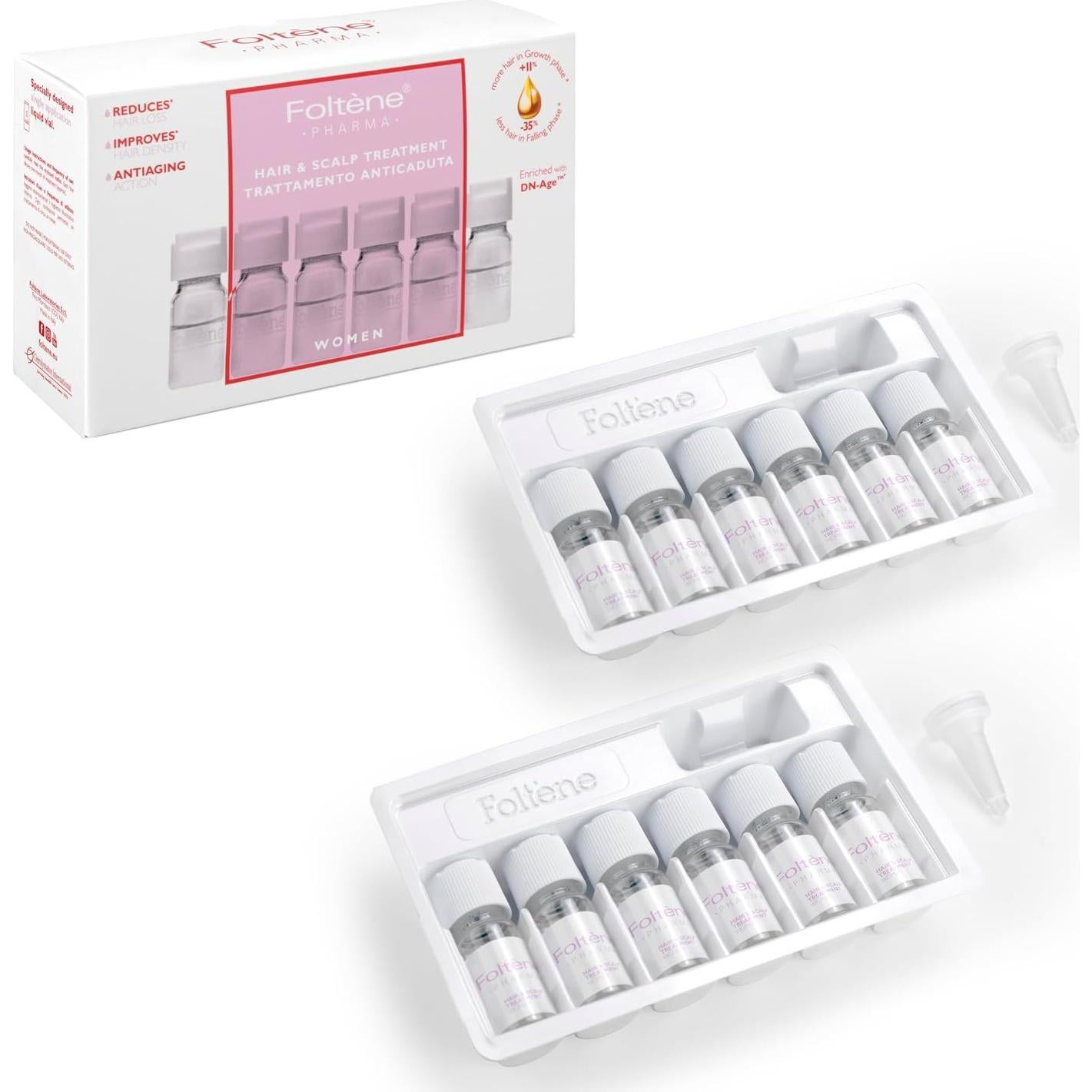 Suero Capilar Foltene para Mujeres - 12 Viales de Regrowth