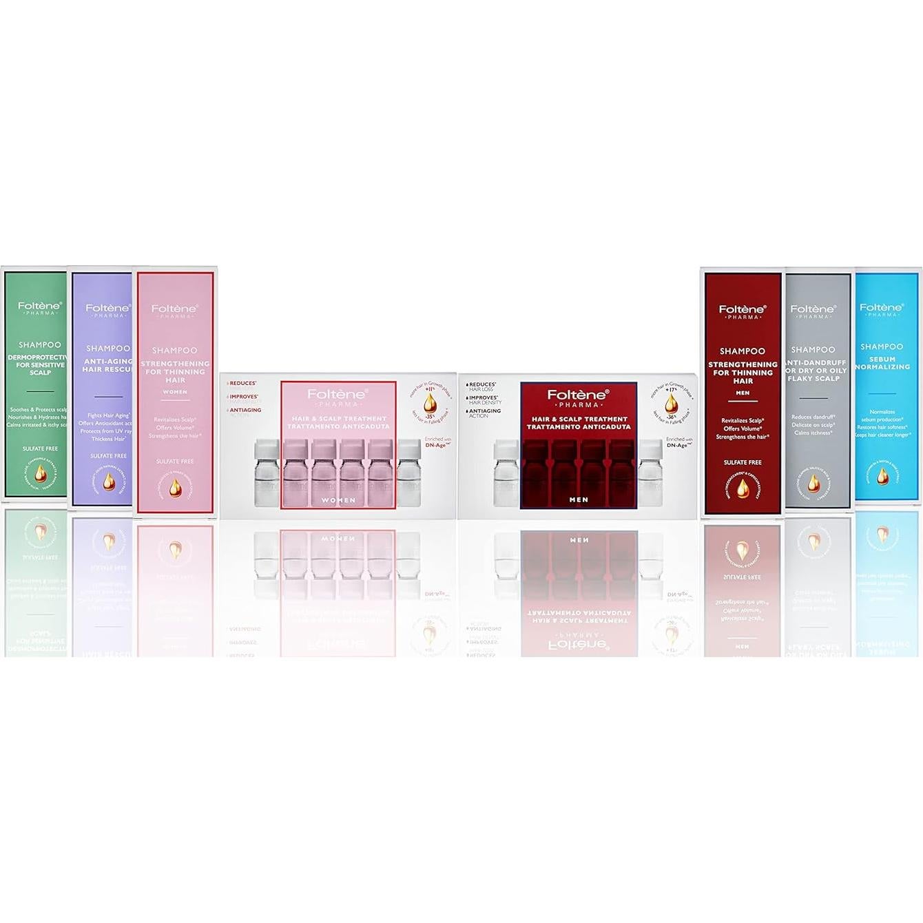 Suero Capilar Foltene para Mujeres - 12 Viales de Regrowth