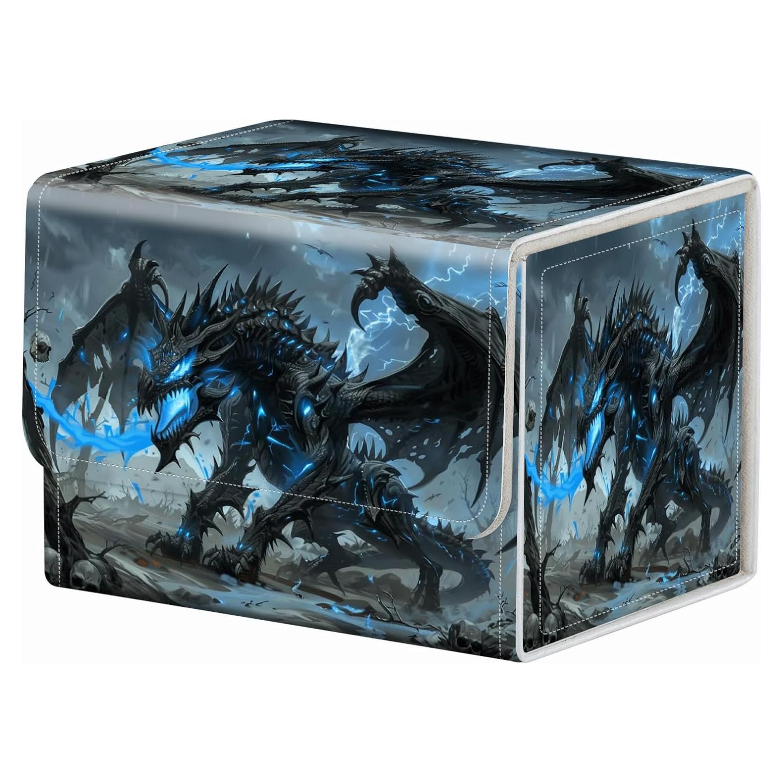 Caja de Cartas MTG RMJKXQZG Dragón Negro 10.7x8.1x7.9cm