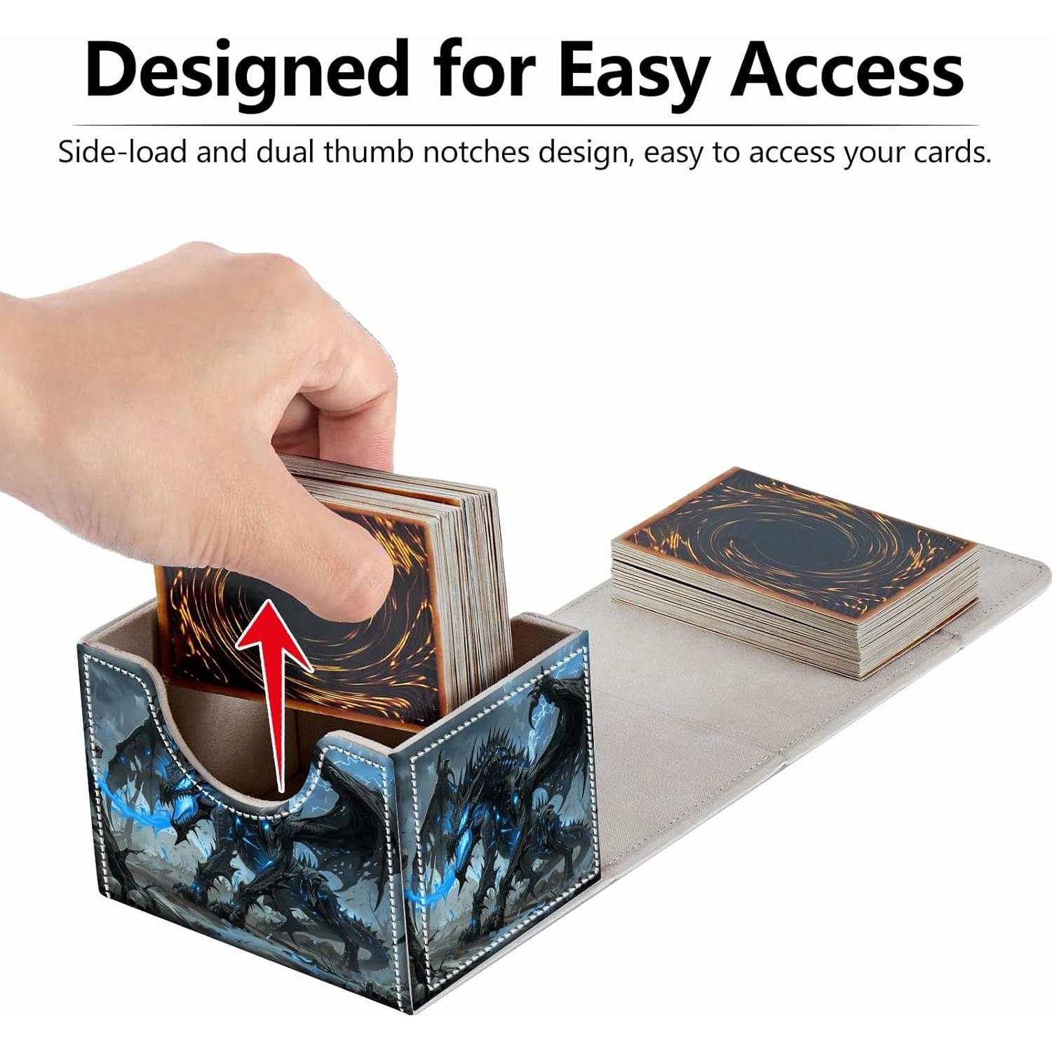 Caja de Cartas MTG RMJKXQZG Dragón Negro 10.7x8.1x7.9cm