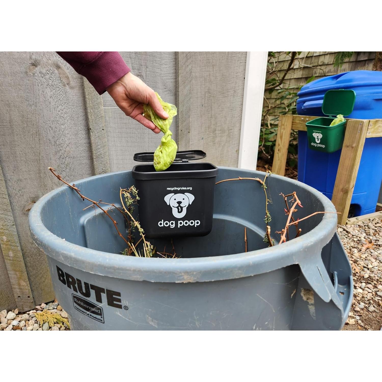 Cesto Colgante para Desechos de Perro Recycling Rules Negro