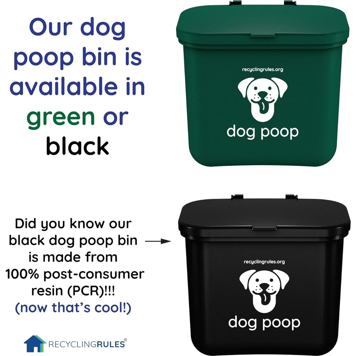 Cesto Colgante para Desechos de Perro Recycling Rules Negro