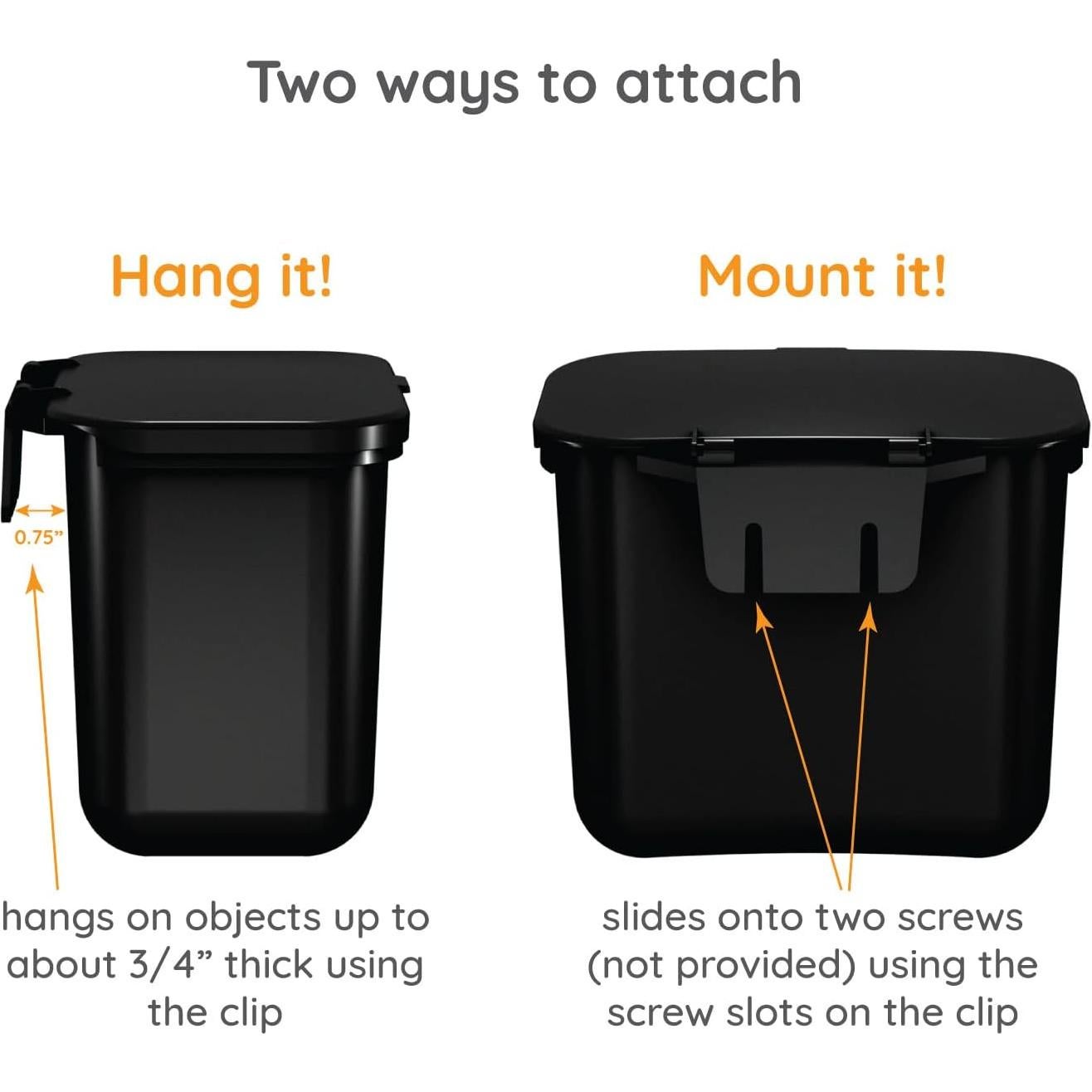 Cesto Colgante para Desechos de Perro Recycling Rules Negro