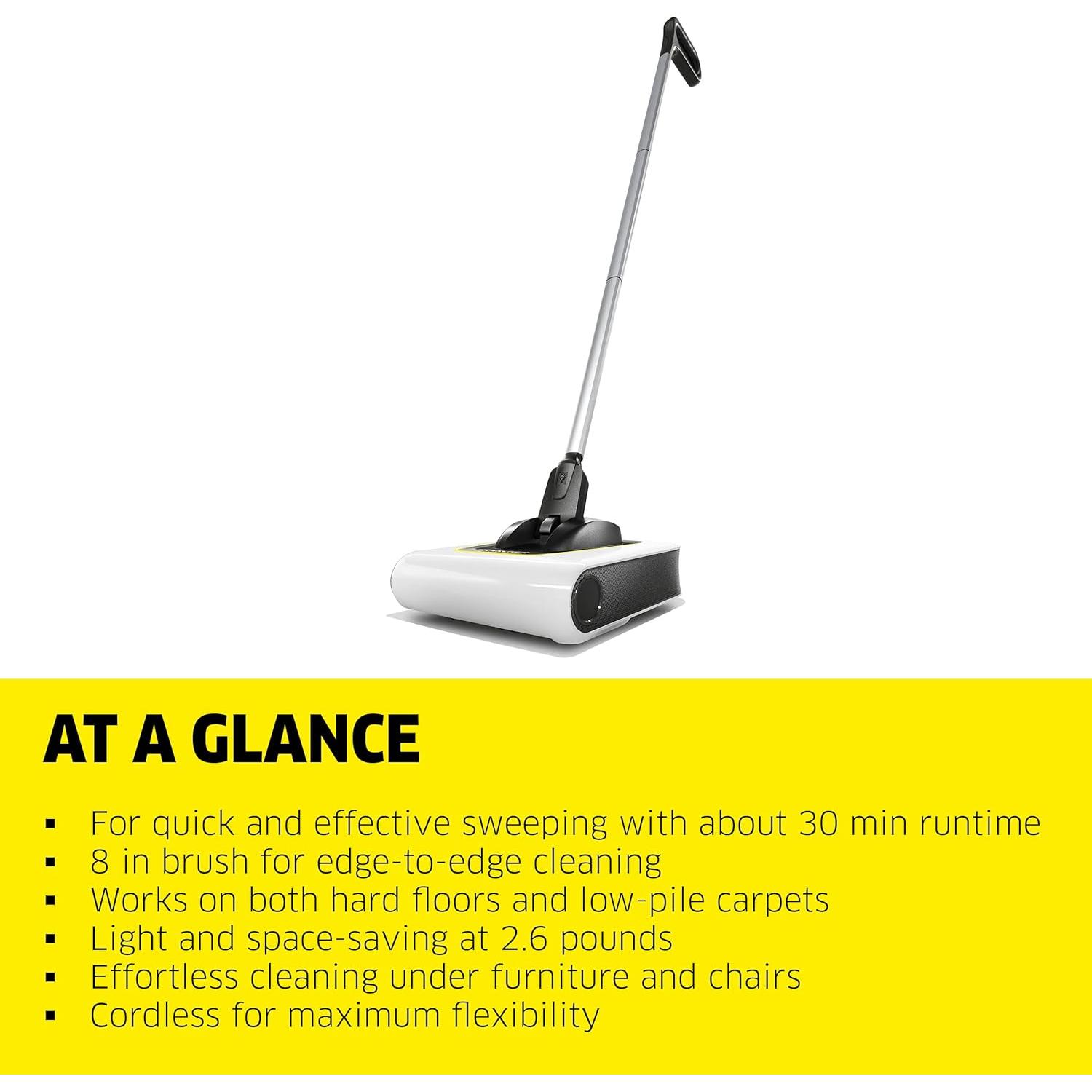 Barrendero Eléctrico Karcher KB 5 Sin Cable, Ligero y Eficaz