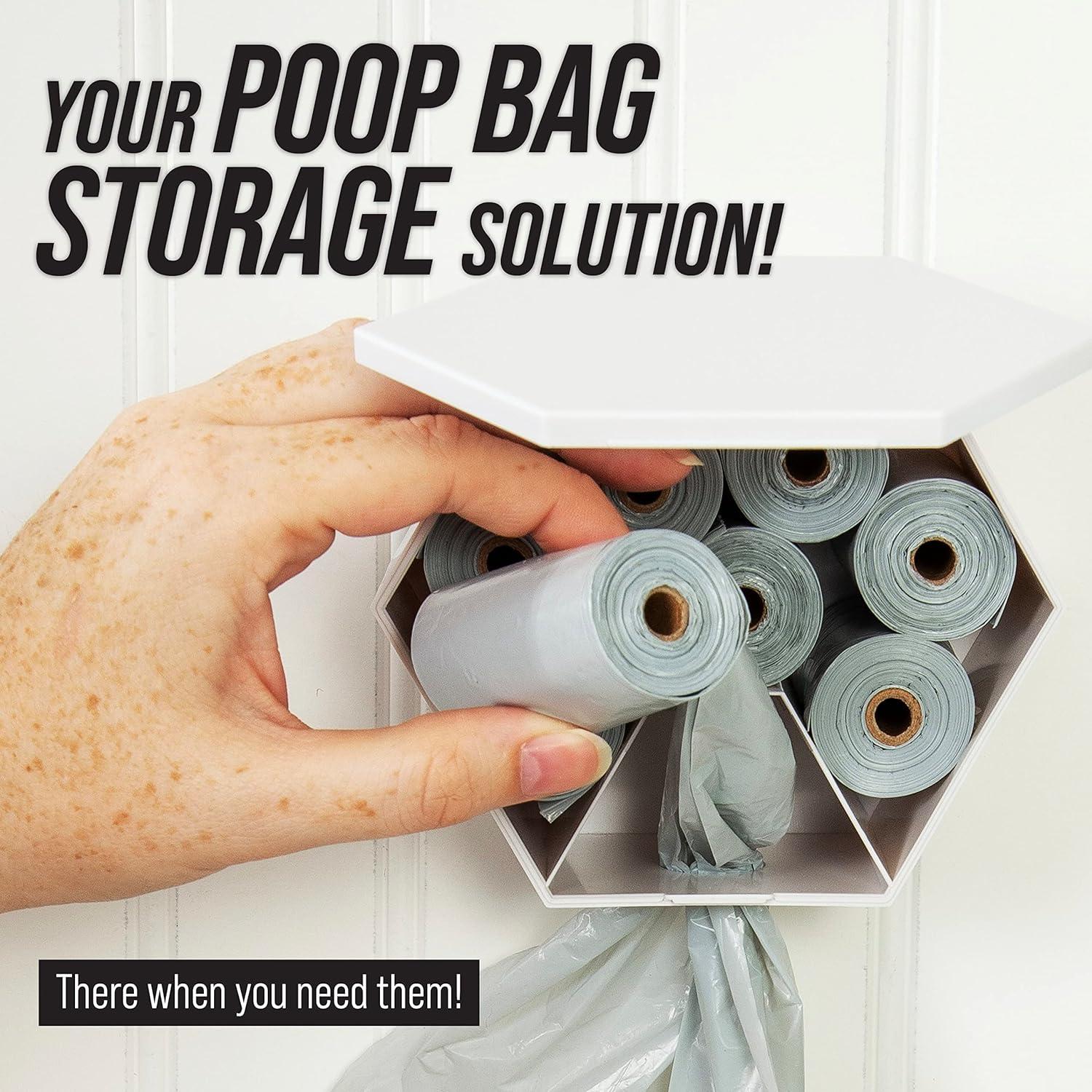 Dispensador de bolsas para excrementos Leash Boss blanco