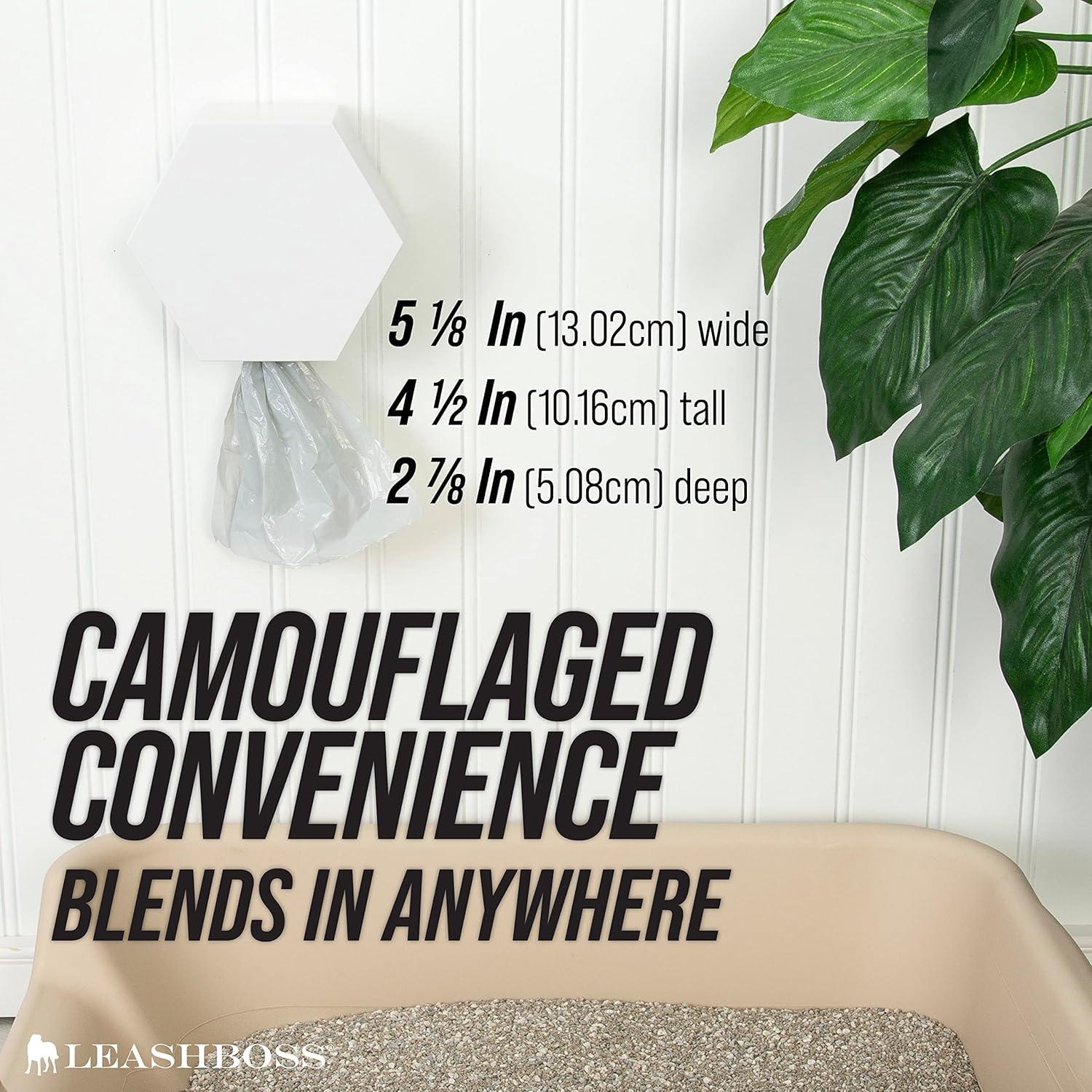 Dispensador de bolsas para excrementos Leash Boss blanco