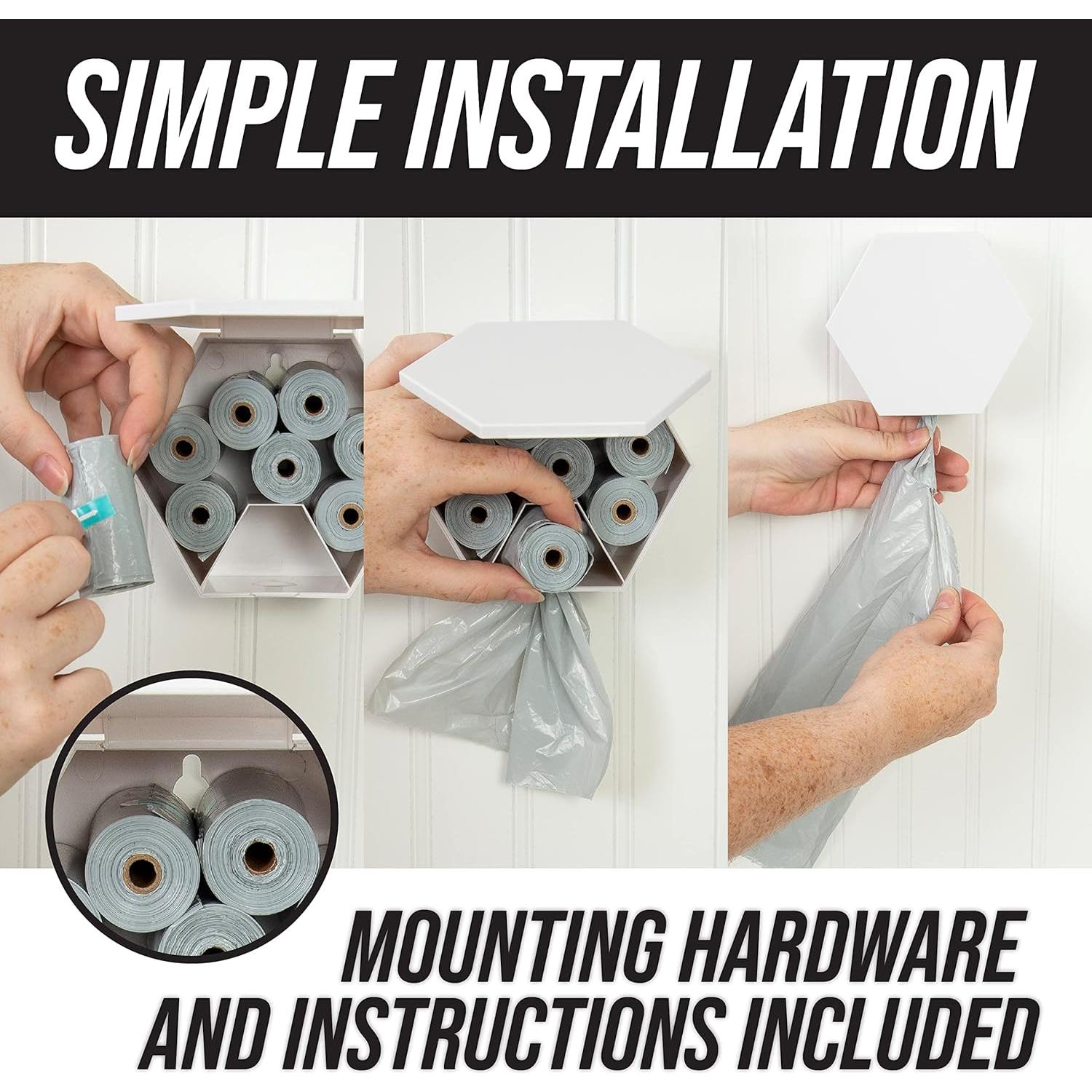 Dispensador de bolsas para excrementos Leash Boss blanco