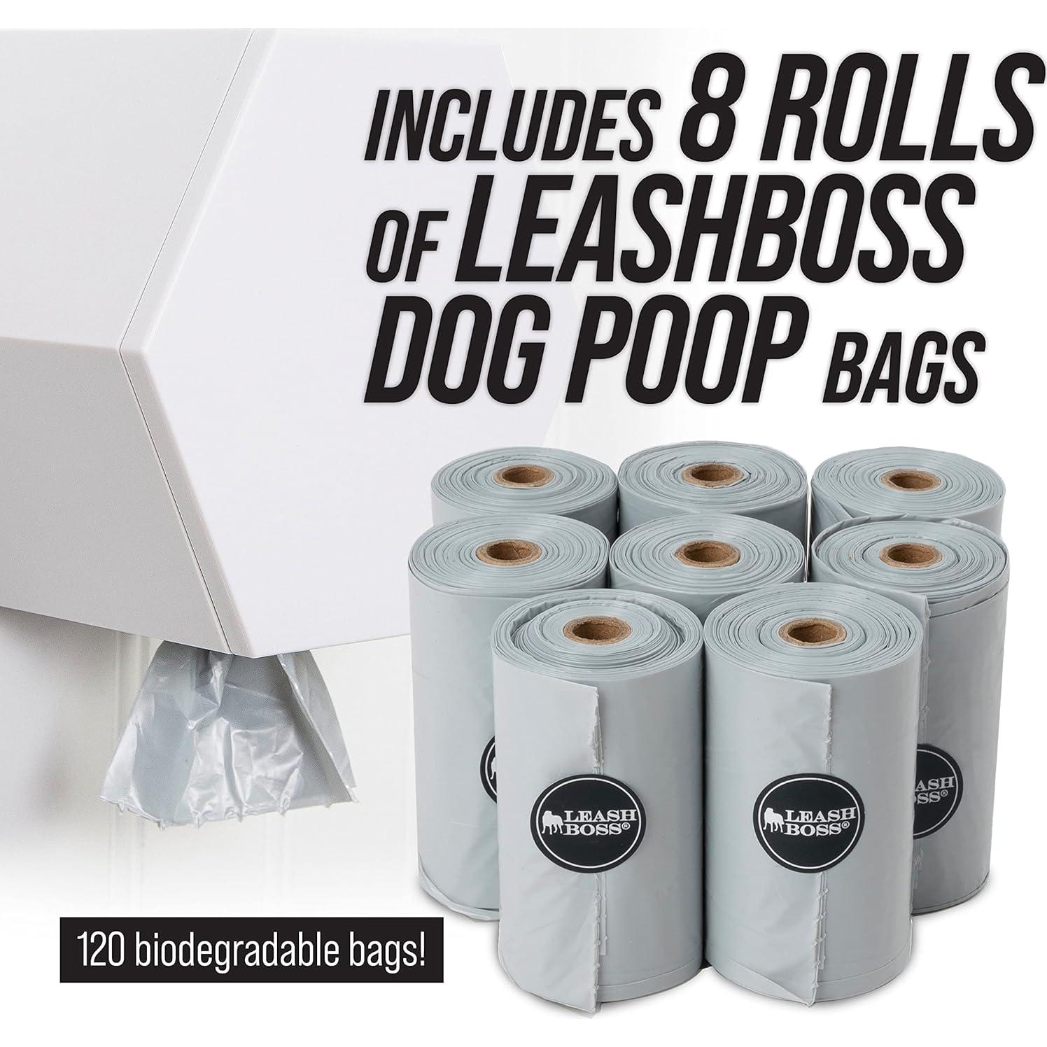 Dispensador de bolsas para excrementos Leash Boss blanco