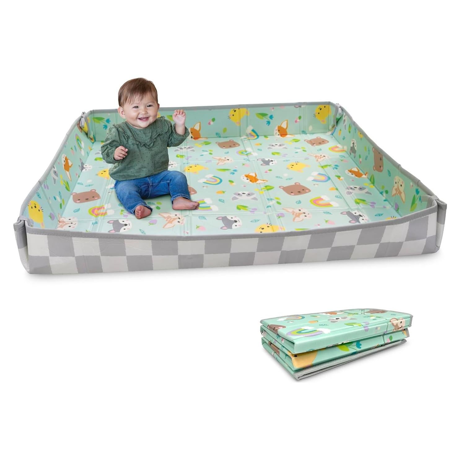 Infantino Tapete de Espuma Plegable Doble Cara 150x150 cm