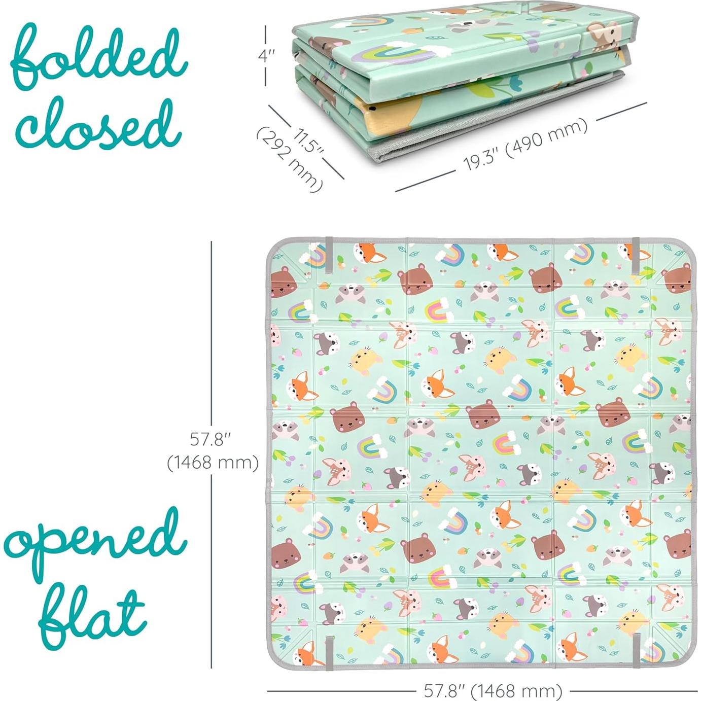 Infantino Tapete de Espuma Plegable Doble Cara 150x150 cm