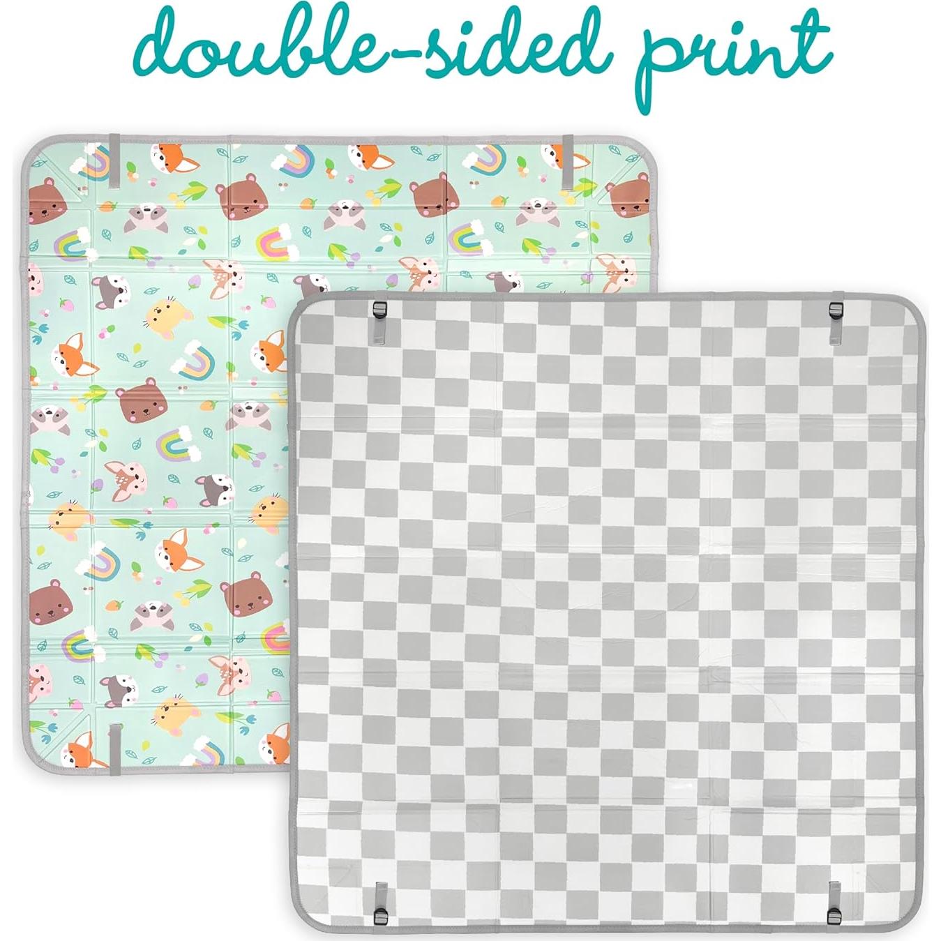 Infantino Tapete de Espuma Plegable Doble Cara 150x150 cm