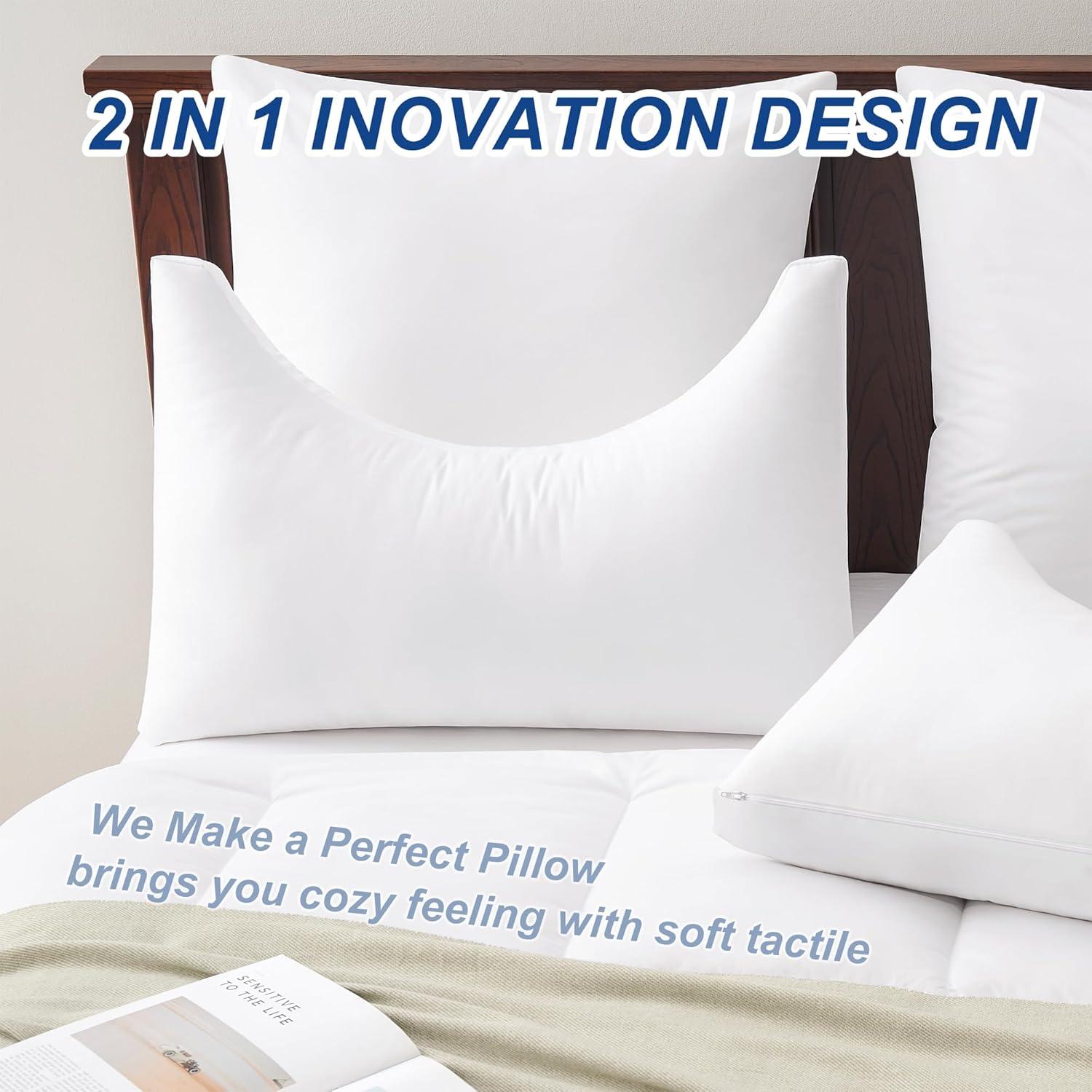 Almohada ACCURATEX Queen Ajustable 100% Algodón Media Luna